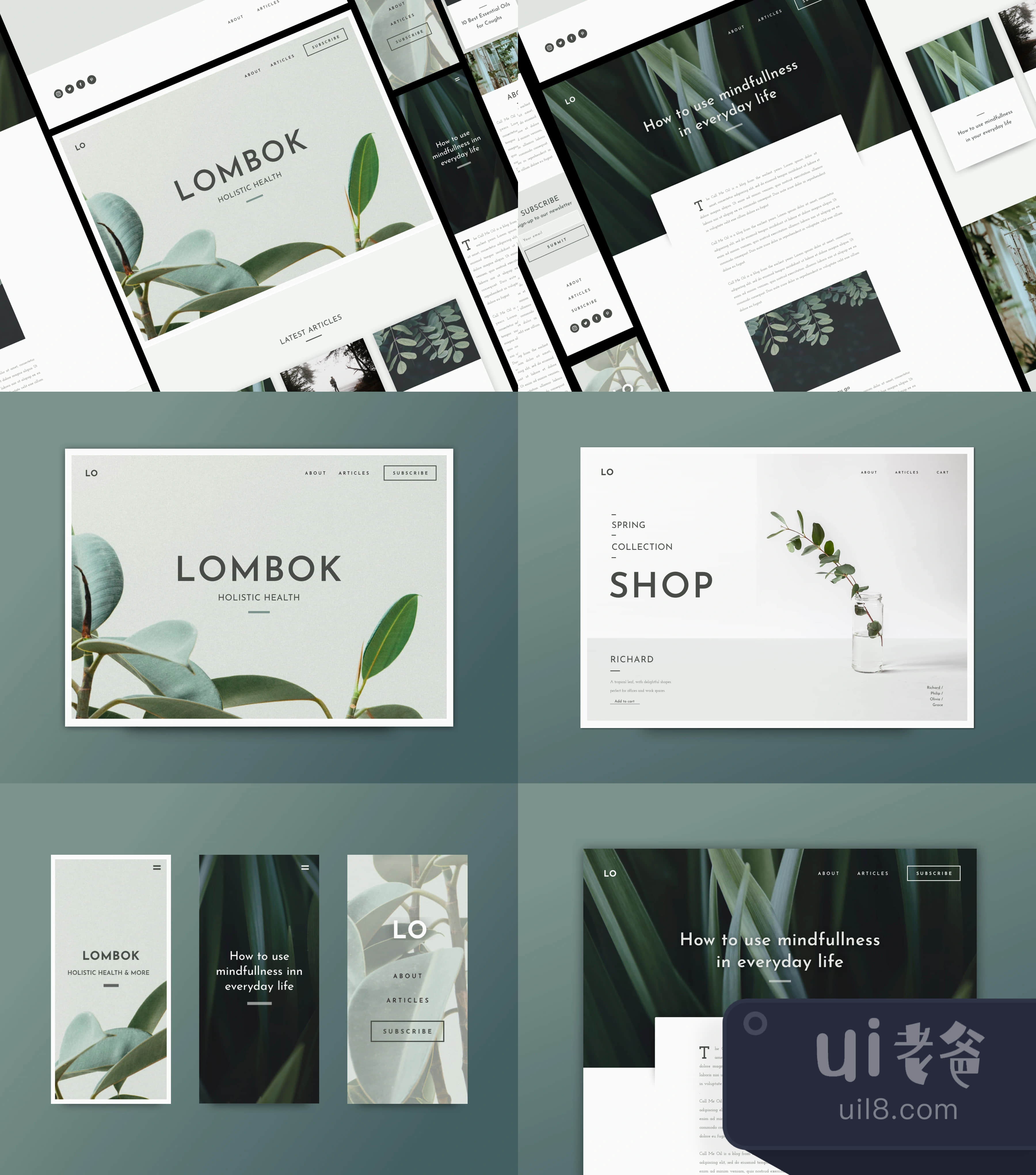 Lombok - Botanical UI Kit (Lombok - Botanical UI K插图1