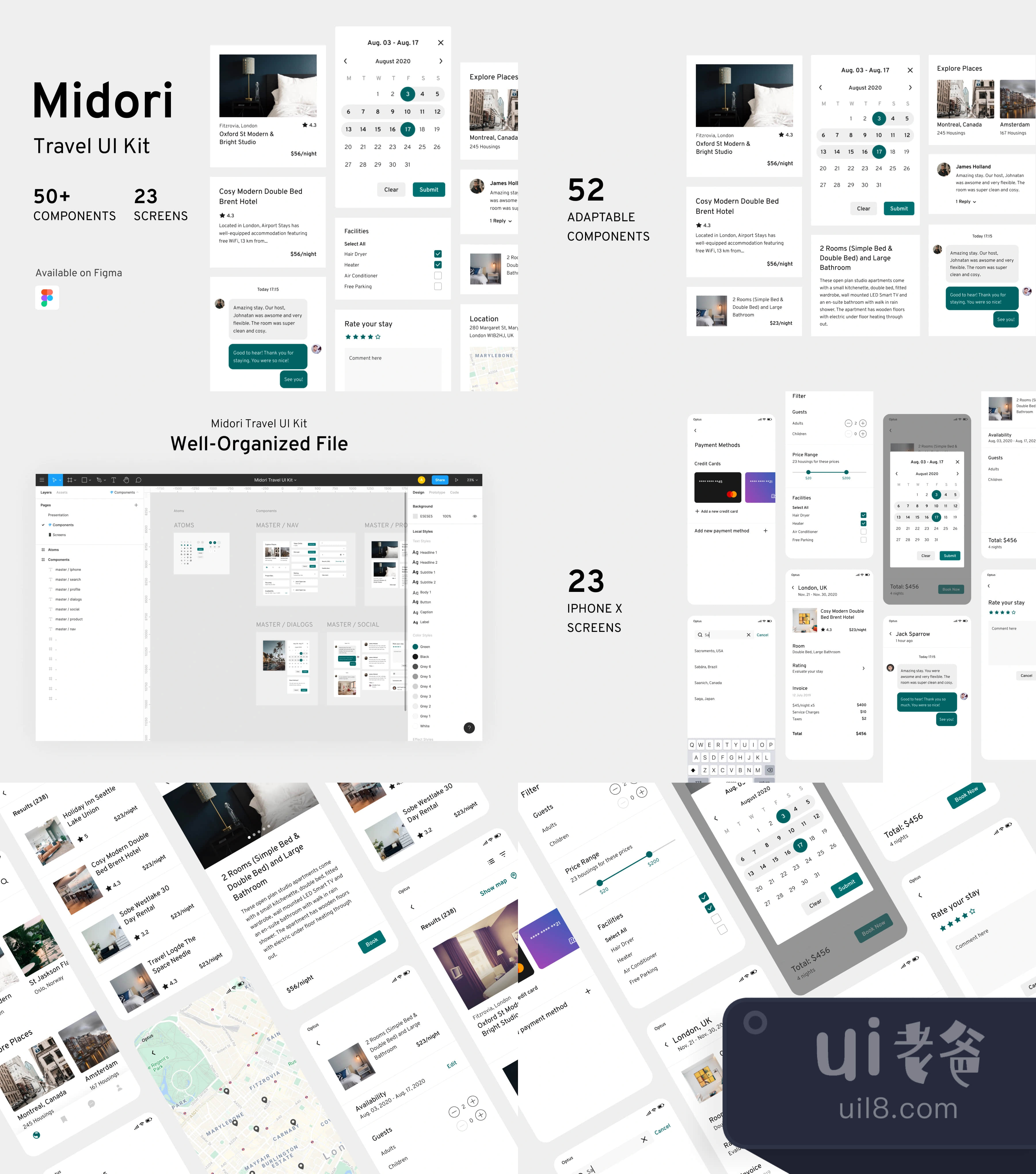 Midori Travel UI Kit (Midori Travel UI Kit)插图1
