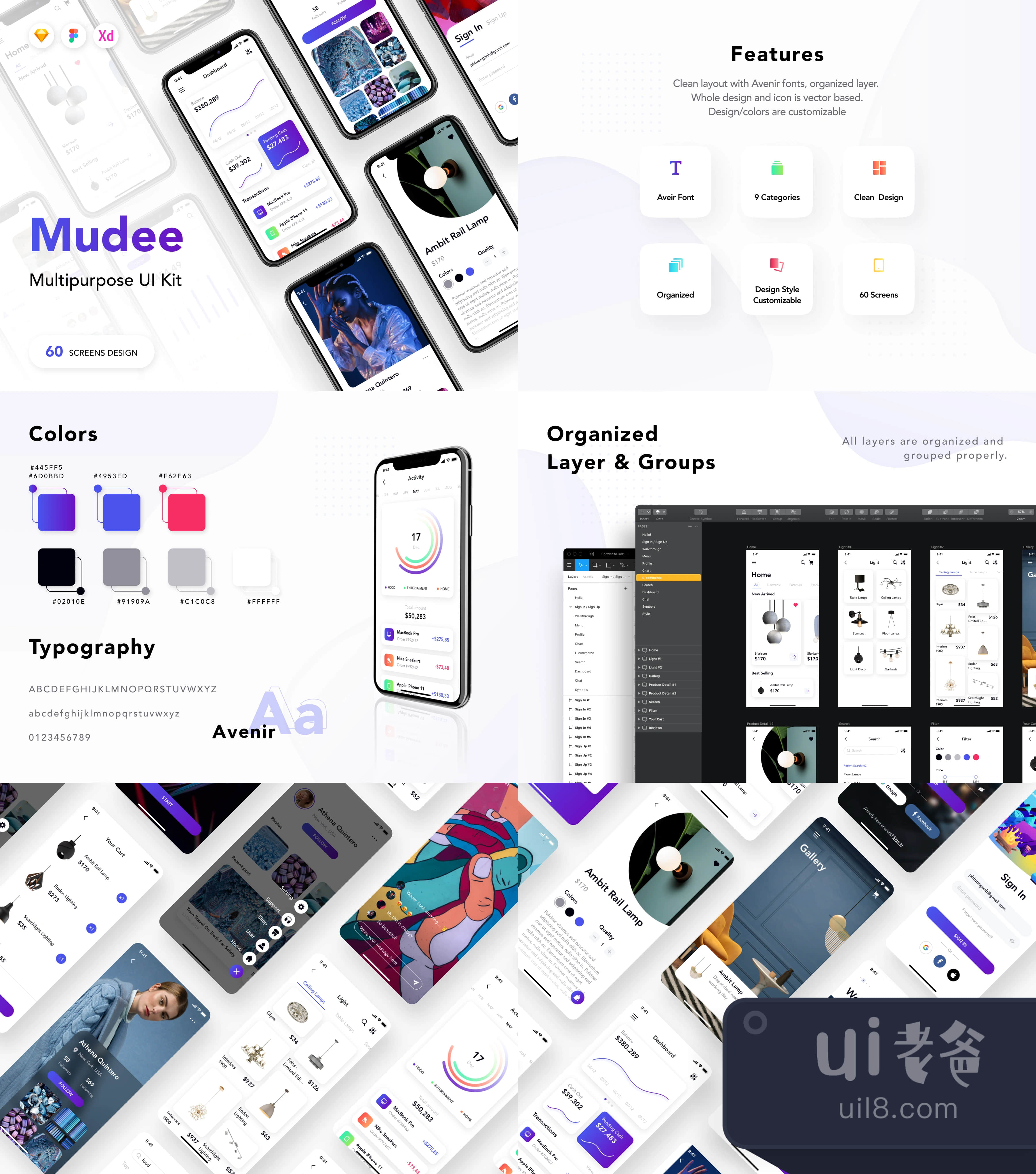 Mudee多功能UI套件 (Mudee Multipurpose UI Kit)插图1