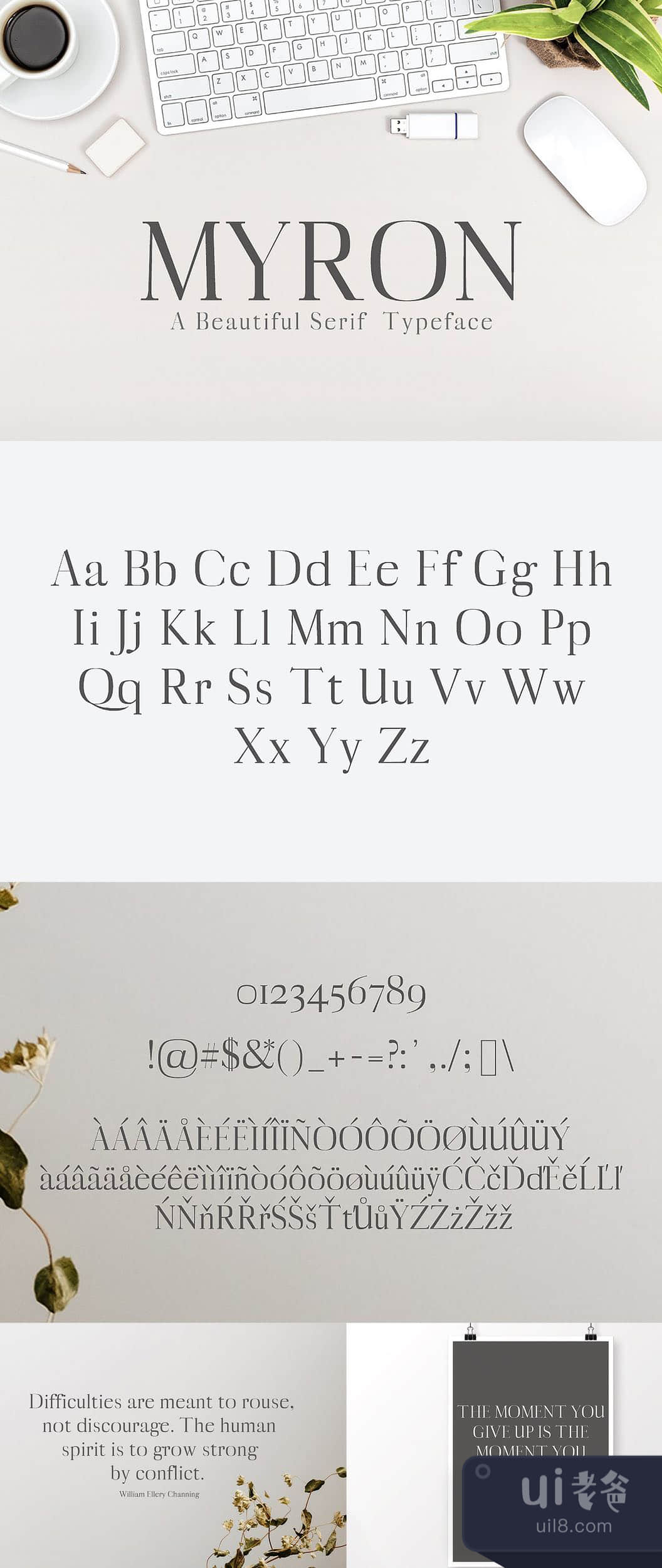 麦伦塞夫字体 (Myron Serif Typeface)插图1