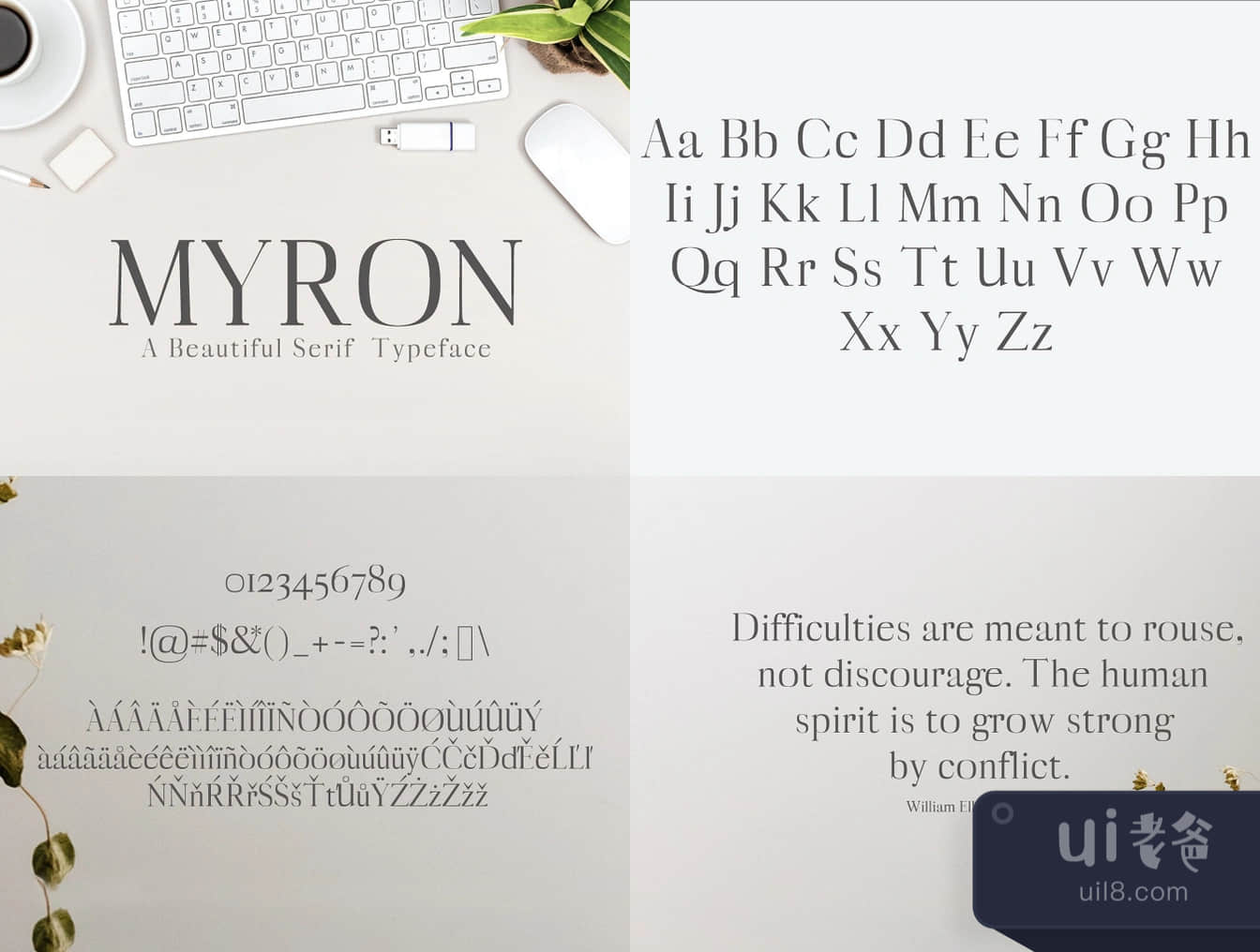 麦伦塞夫字体 (Myron Serif Typeface)插图