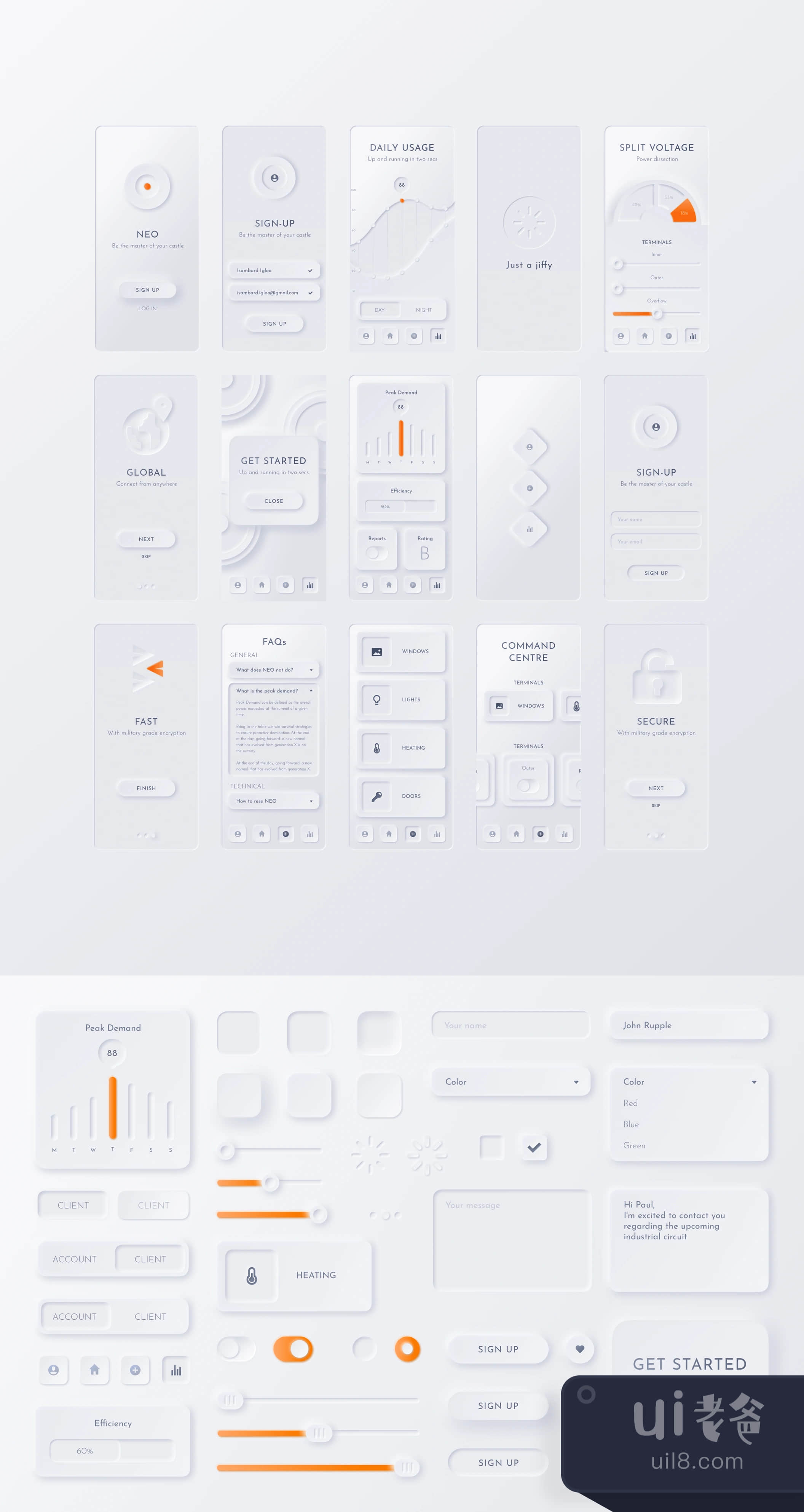 Neumorphic Soft UI Kit - NEU (Neumorphic Soft UI K插图1