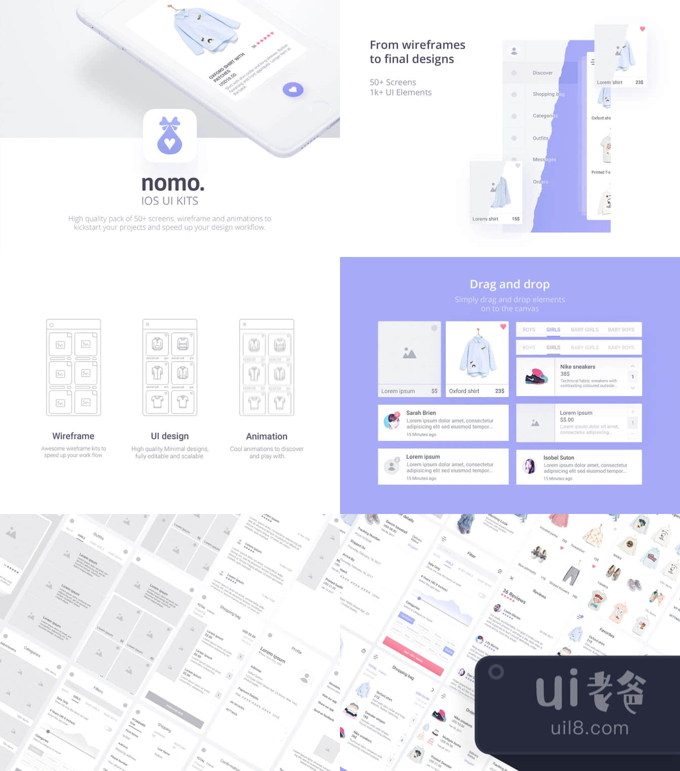 诺莫移动UI套件 (Nomo Mobile UI Kit)插图1