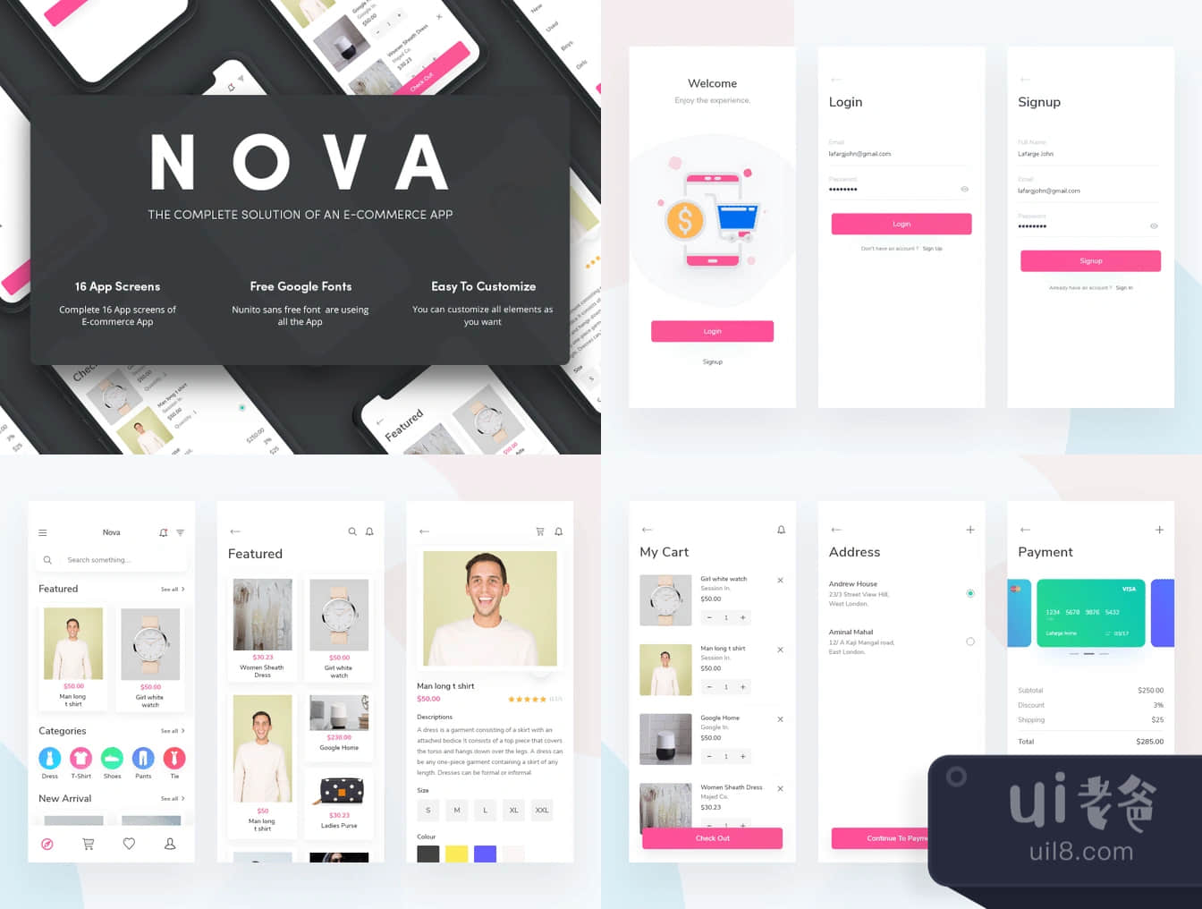 新星电商UI套件 (Nova E-commerce UI Kit)插图1