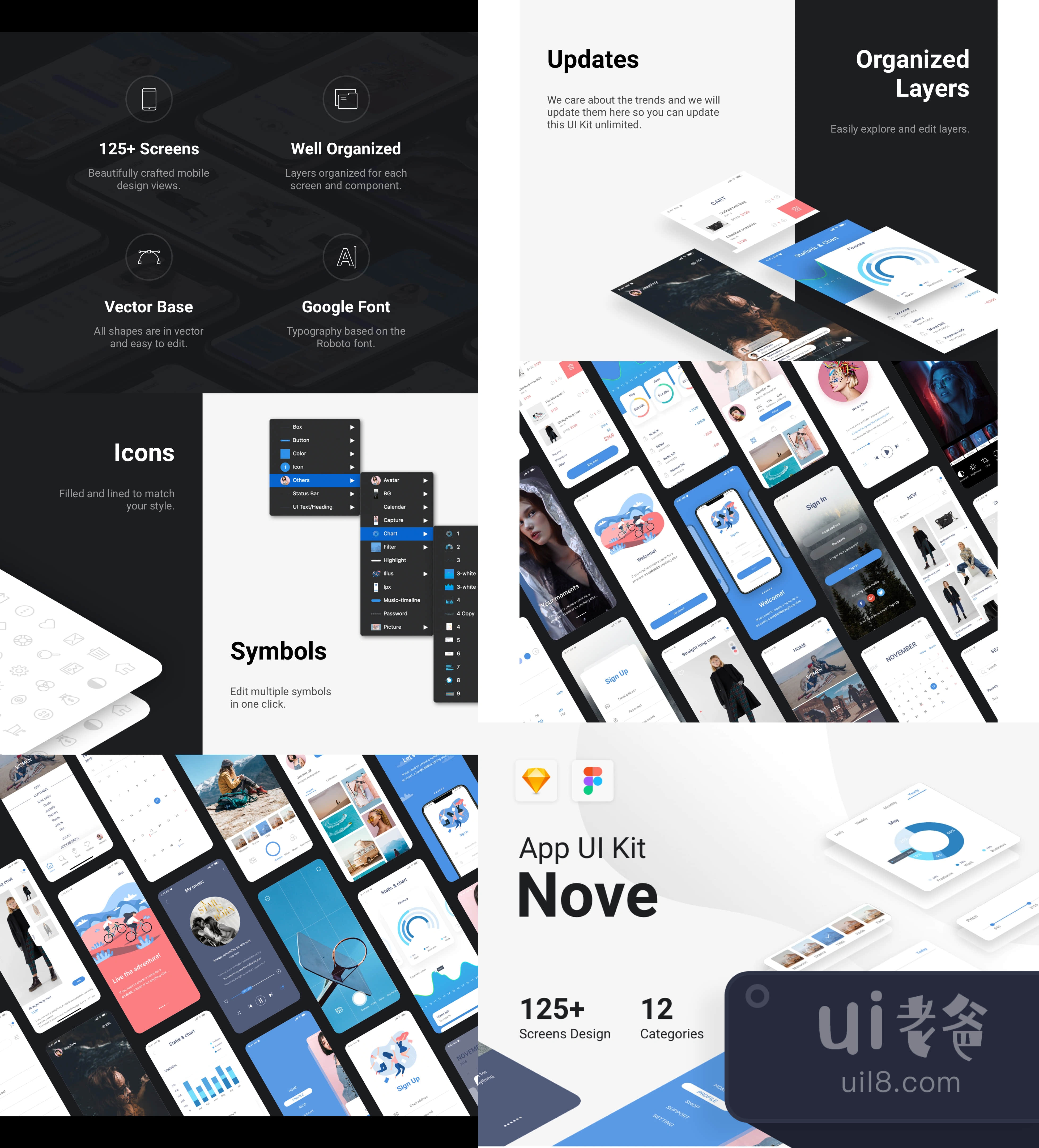 Nove手机用户界面套件 (Nove Mobile UI Kit)插图