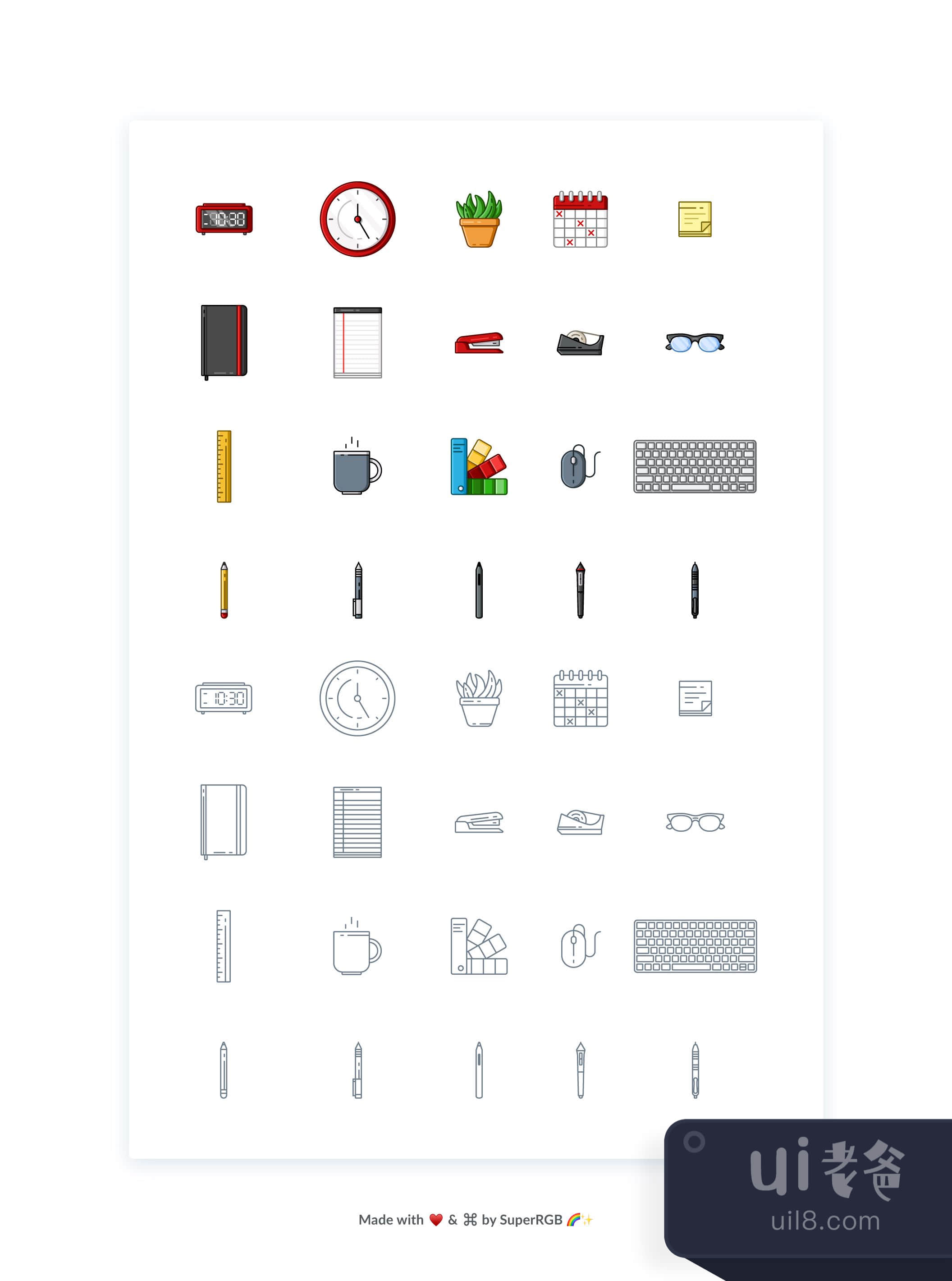 办公室图标 (Office Icons)插图