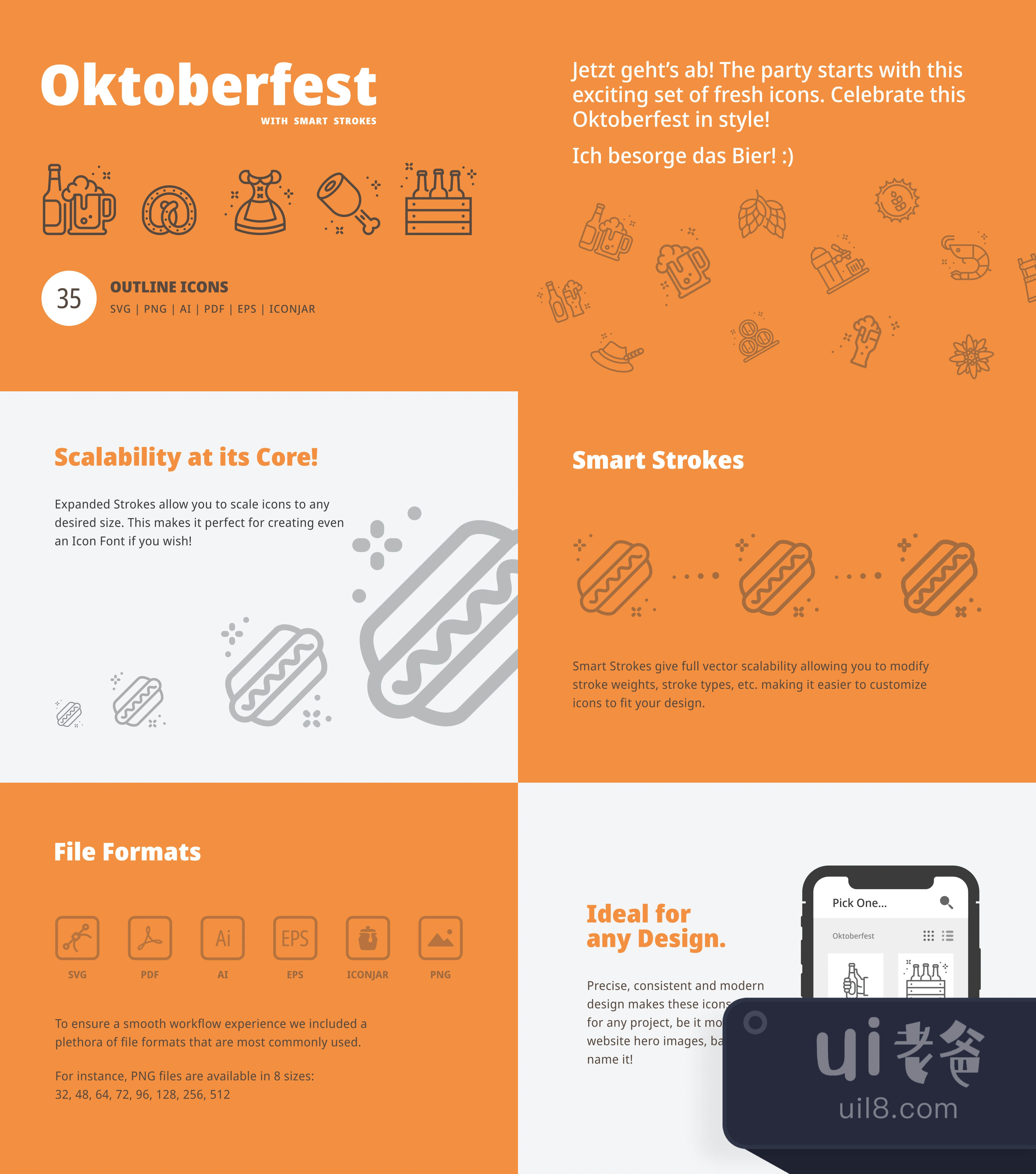 啤酒节图标 (Oktoberfest Icons)插图1