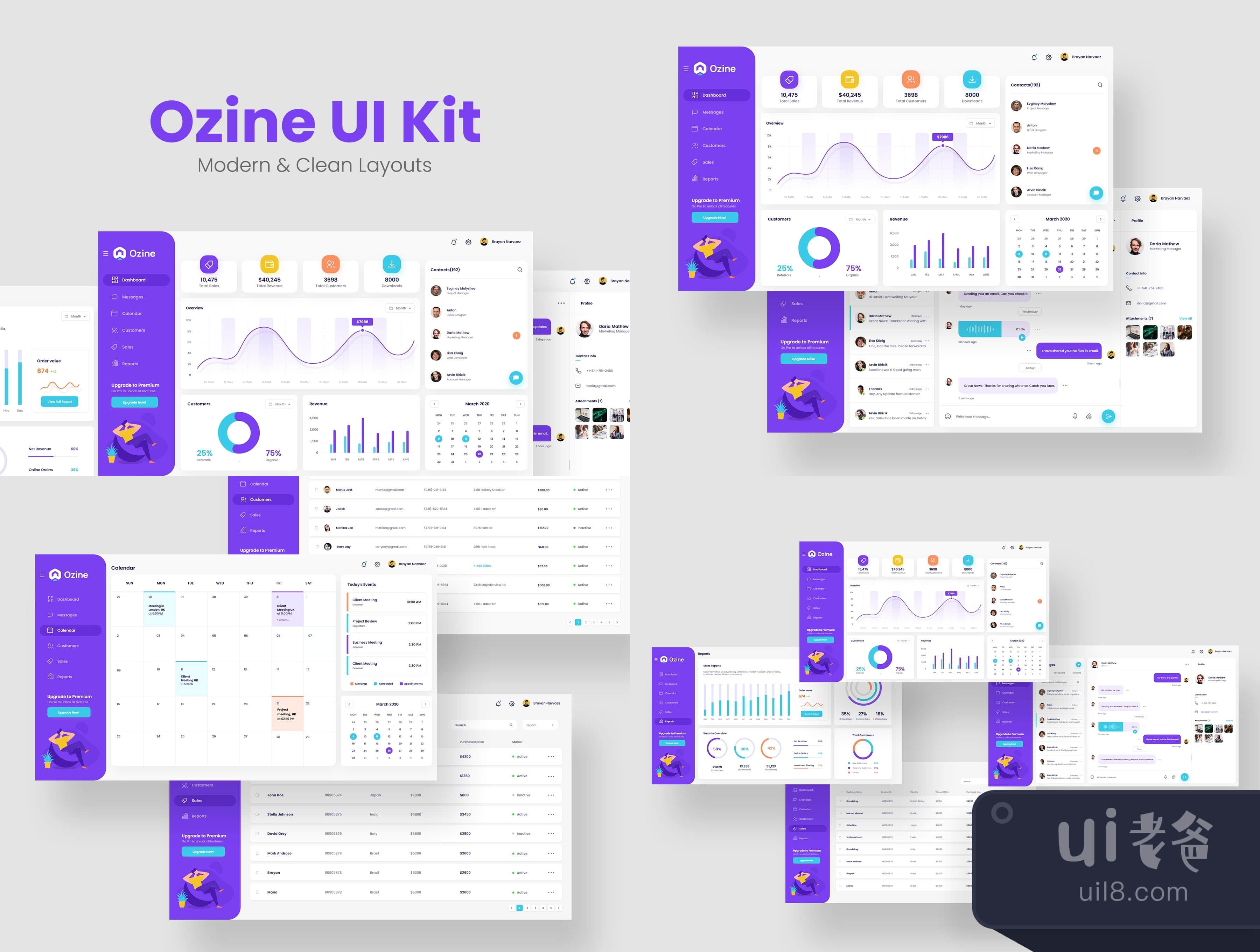 Ozine UI Kit (Ozine UI Kit)插图