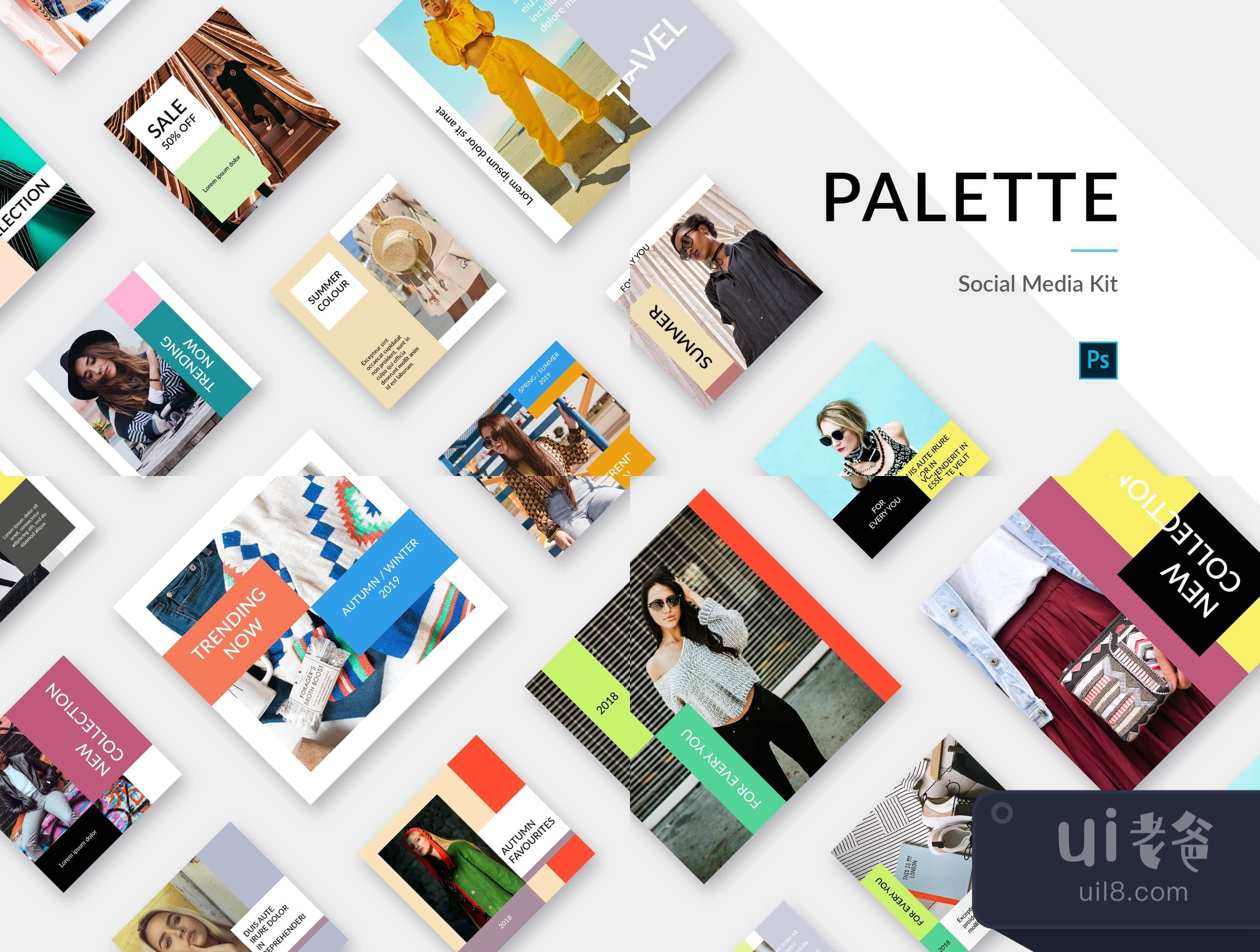 调色板社交媒体套件 (Palette Social Media Kit)插图1