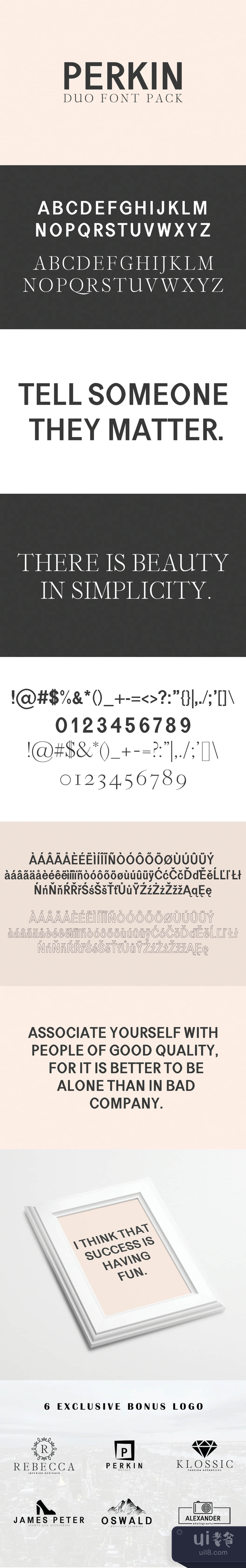 珀金多字体 (Perkin Duo Font)插图1