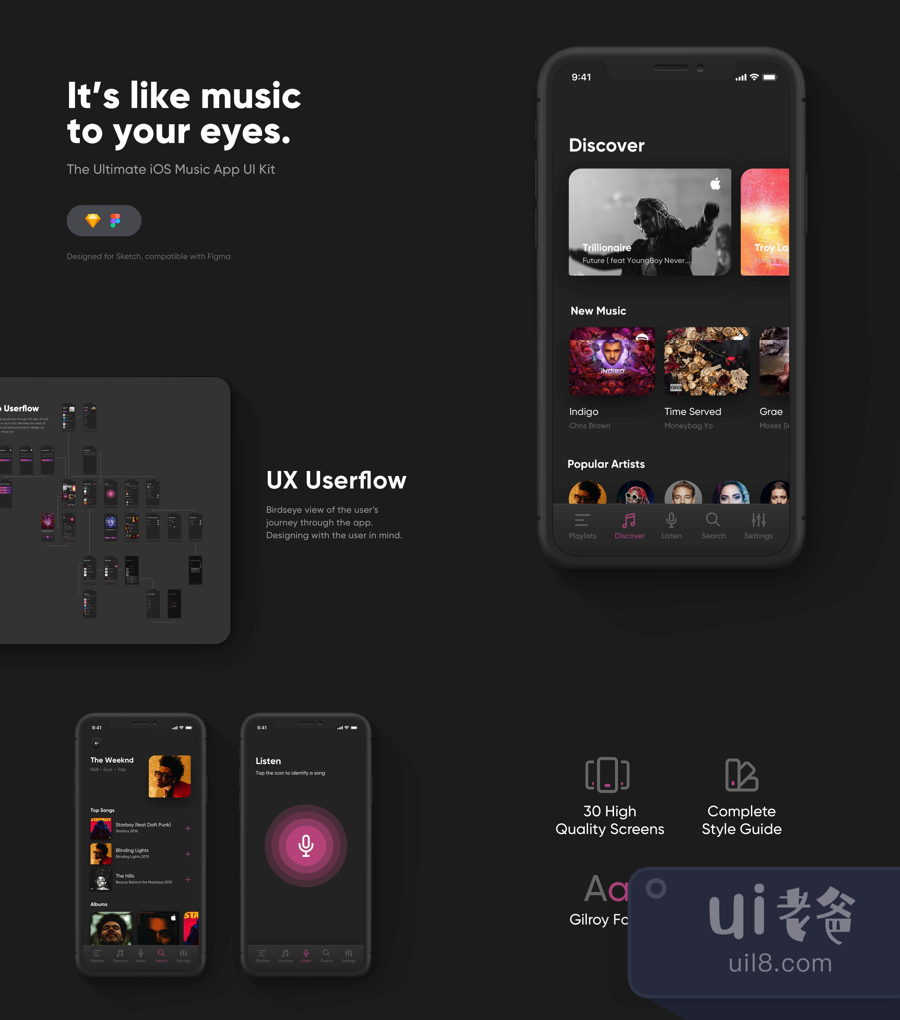 播放列表音乐App设计插图
