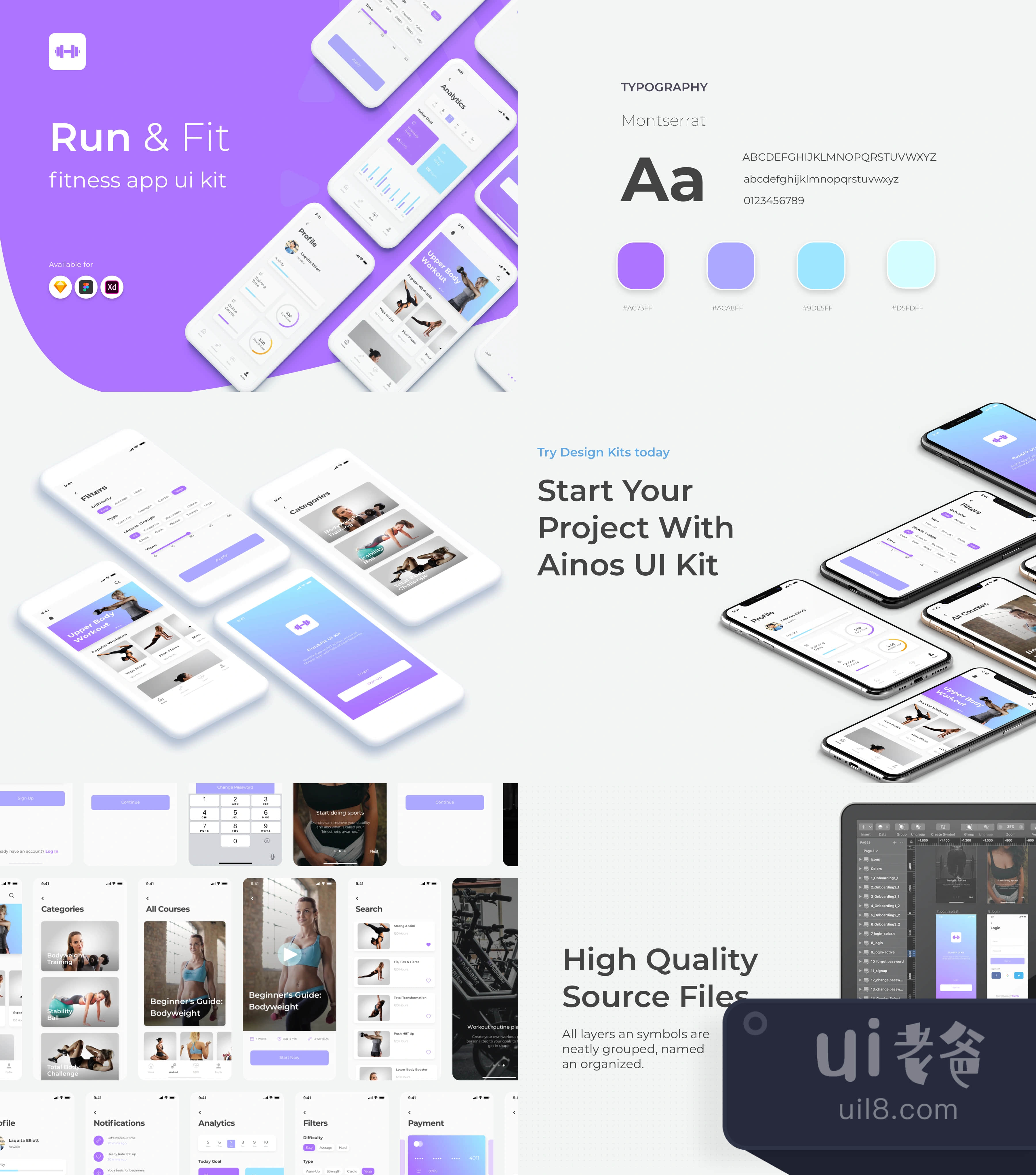 RunFit Fitness App UI Kit (RunFit Fitness App UI K插图1