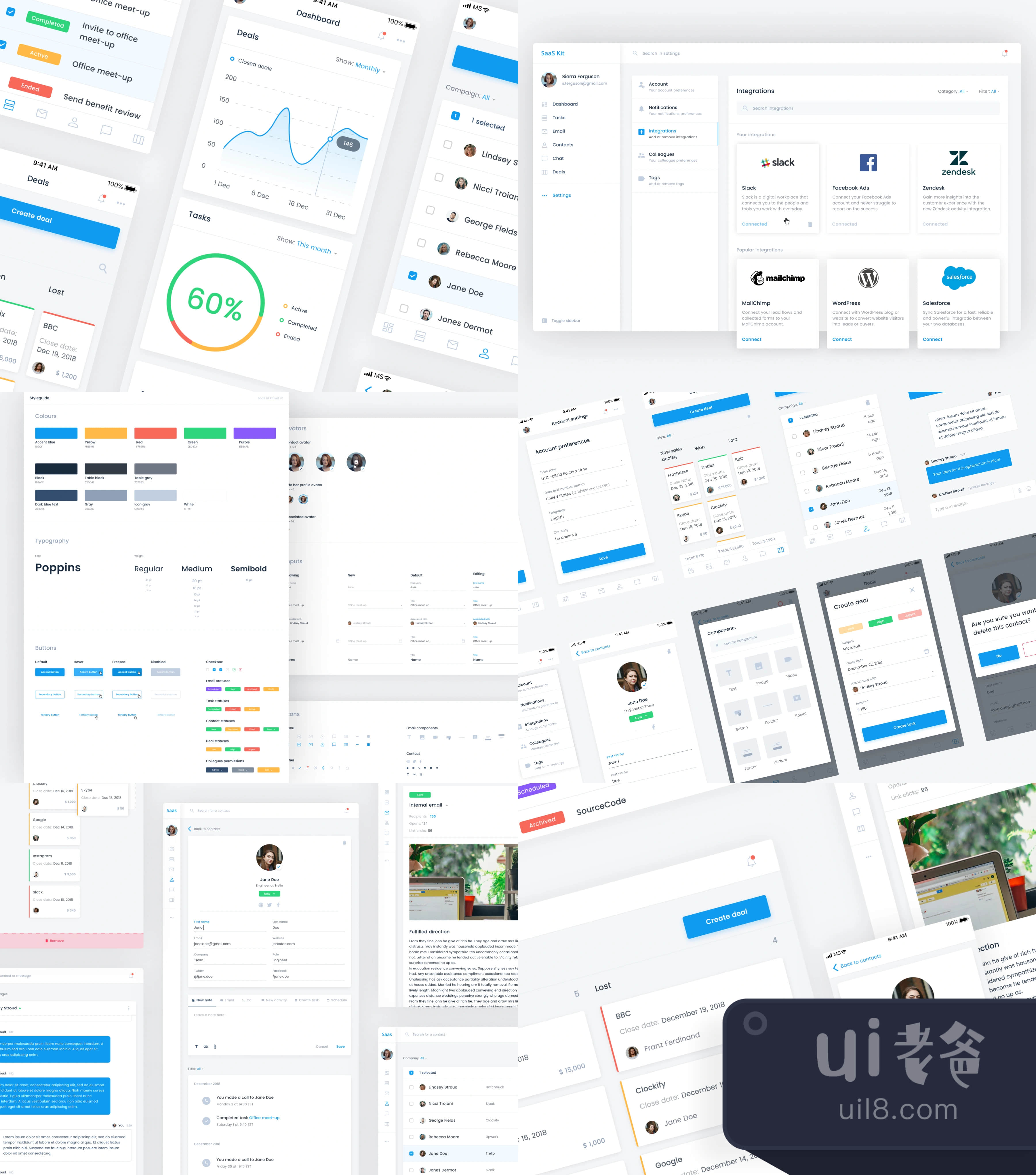 SaaS仪表板UI套件 (SaaS Dashboard UI Kit)插图