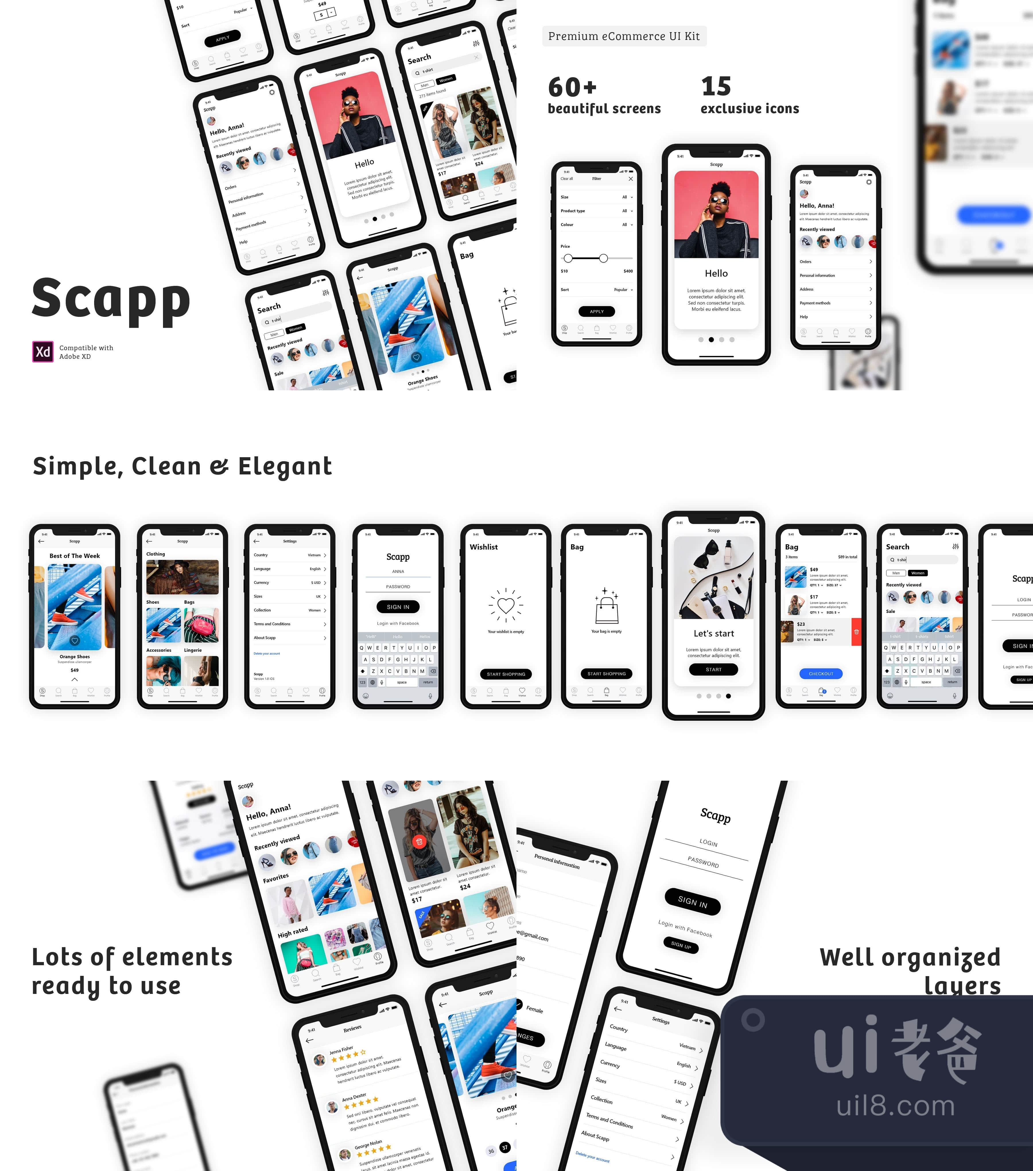 Scapp - 电子商务高级UI套件 (Scapp — eCommerce Premium UI K插图1