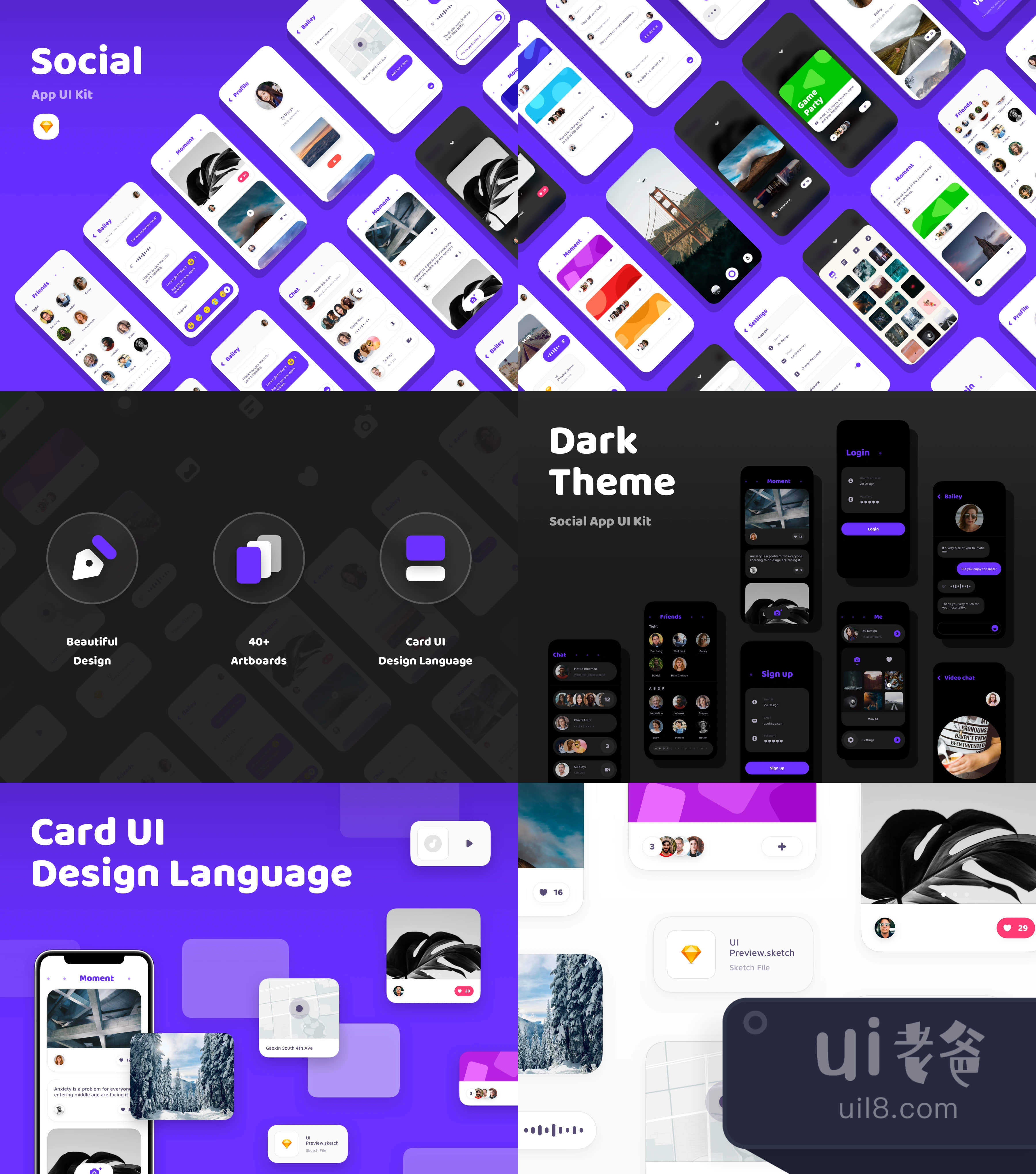 社交应用UI套件 (Social App UI Kit)插图