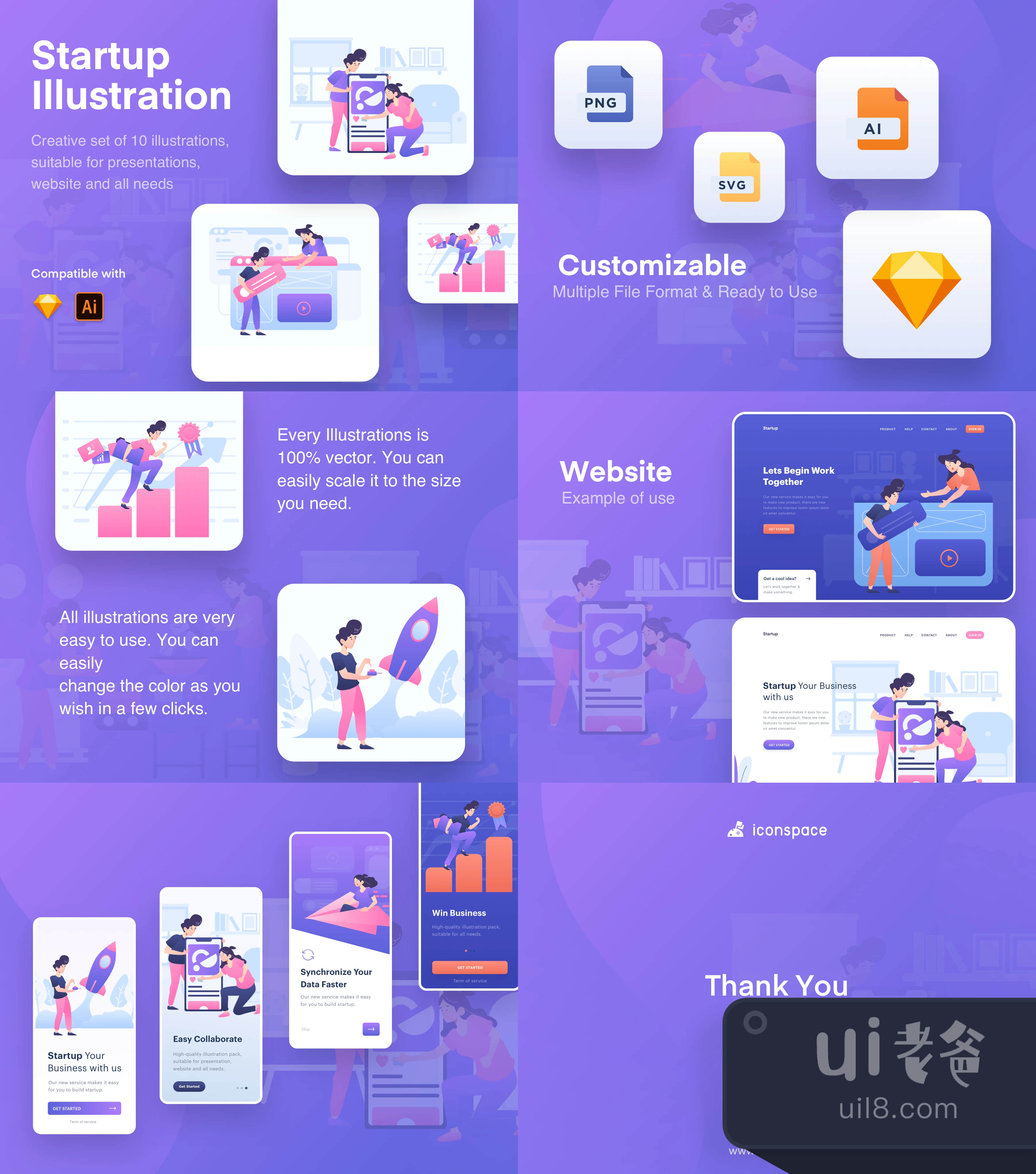 创业插画包 (Start Up Illustration Kit)插图1