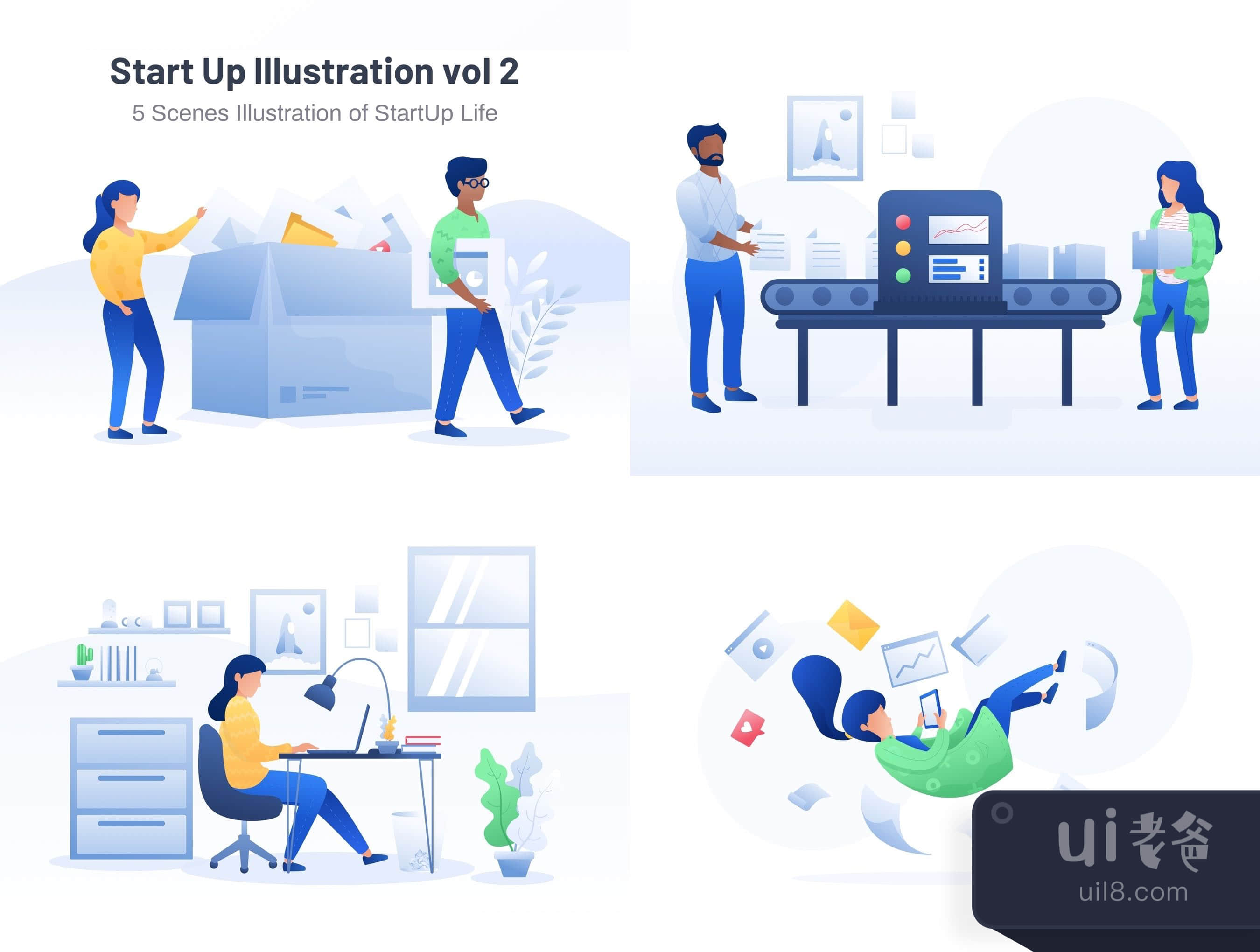 创业公司插图卷2 (Startup Illustration Vol 2)插图