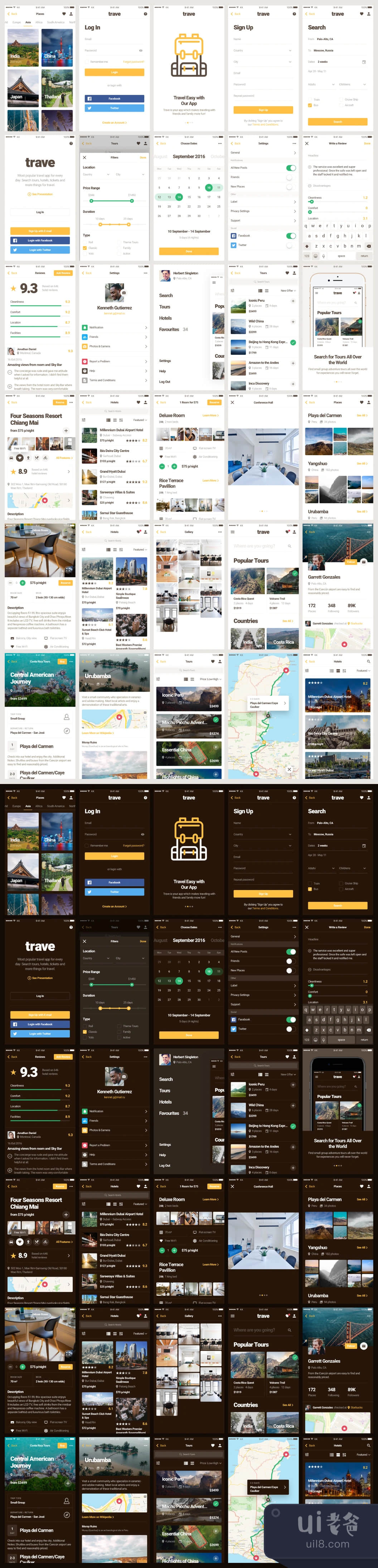 旅程用户界面套件 (Trave UI Kit)插图