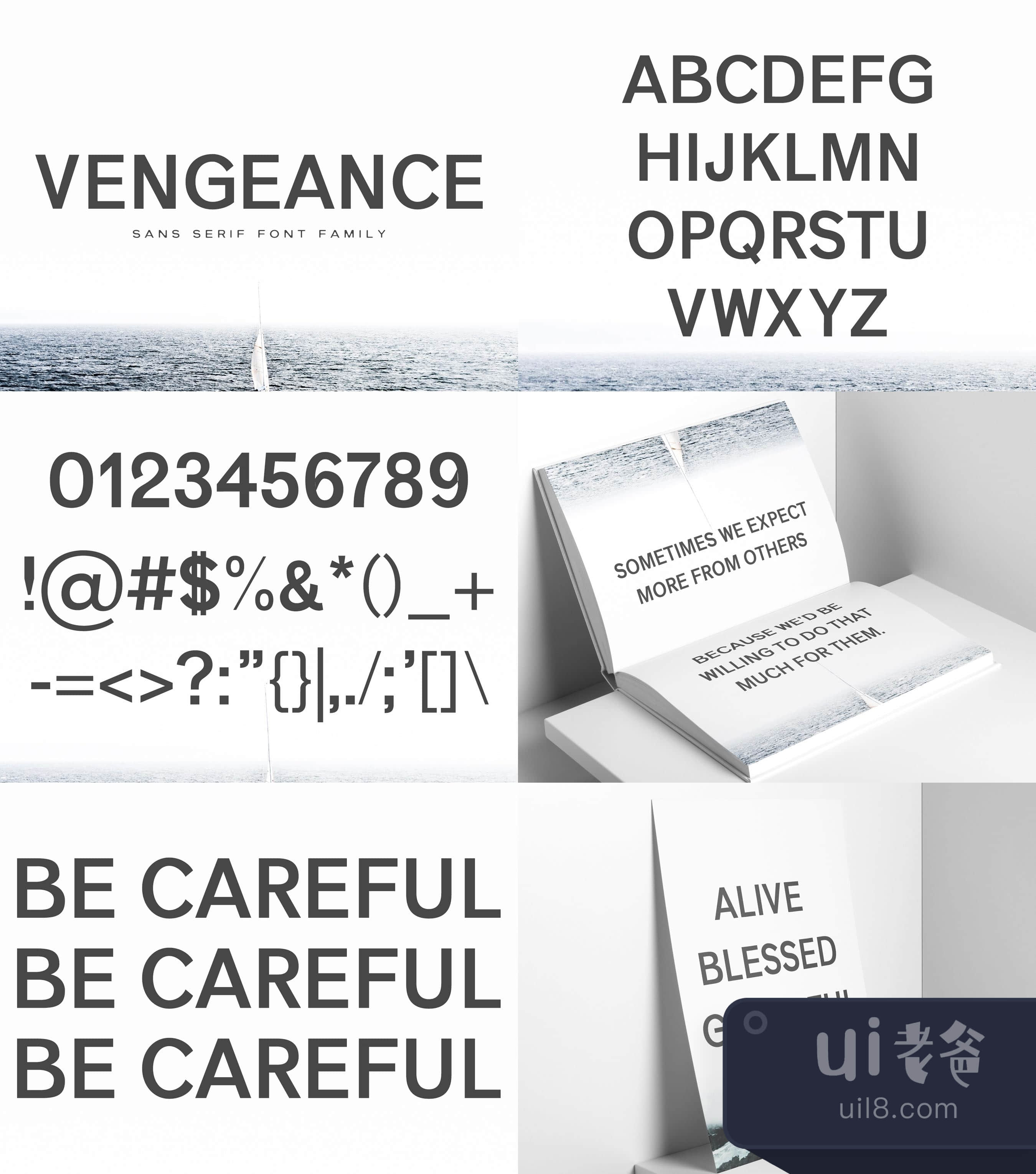 复仇无衬线字体 (Vengeance Sans Serif)插图1