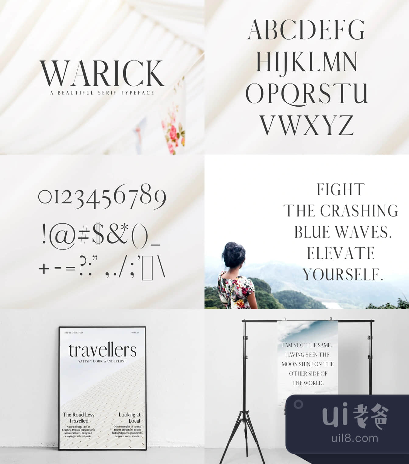 视觉效果：Warick Serif字体家族 (Warick Serif Font Family)插图
