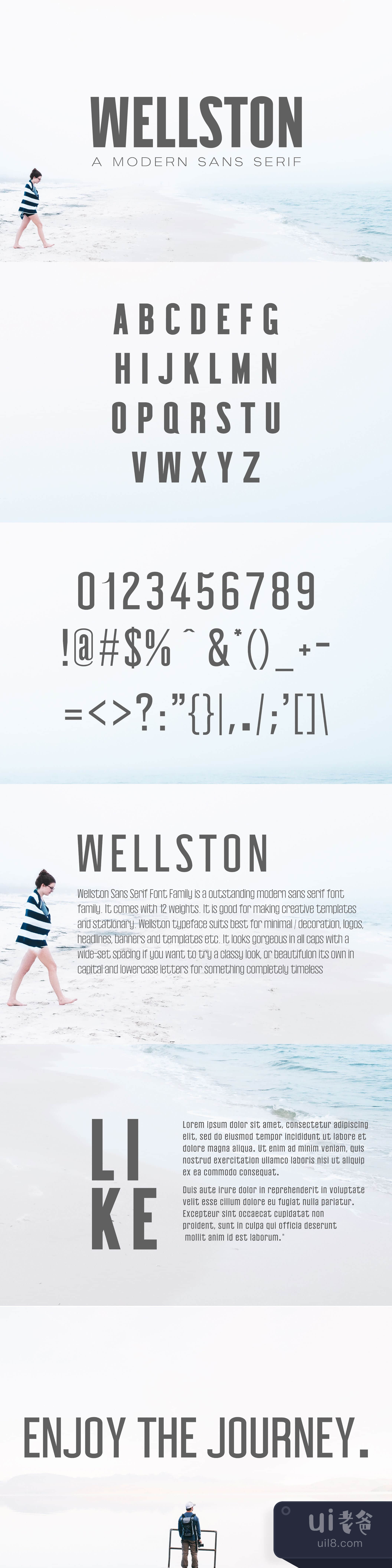 威尔斯顿现代无衬线字体 (Wellston Modern Sans Serif)插图1