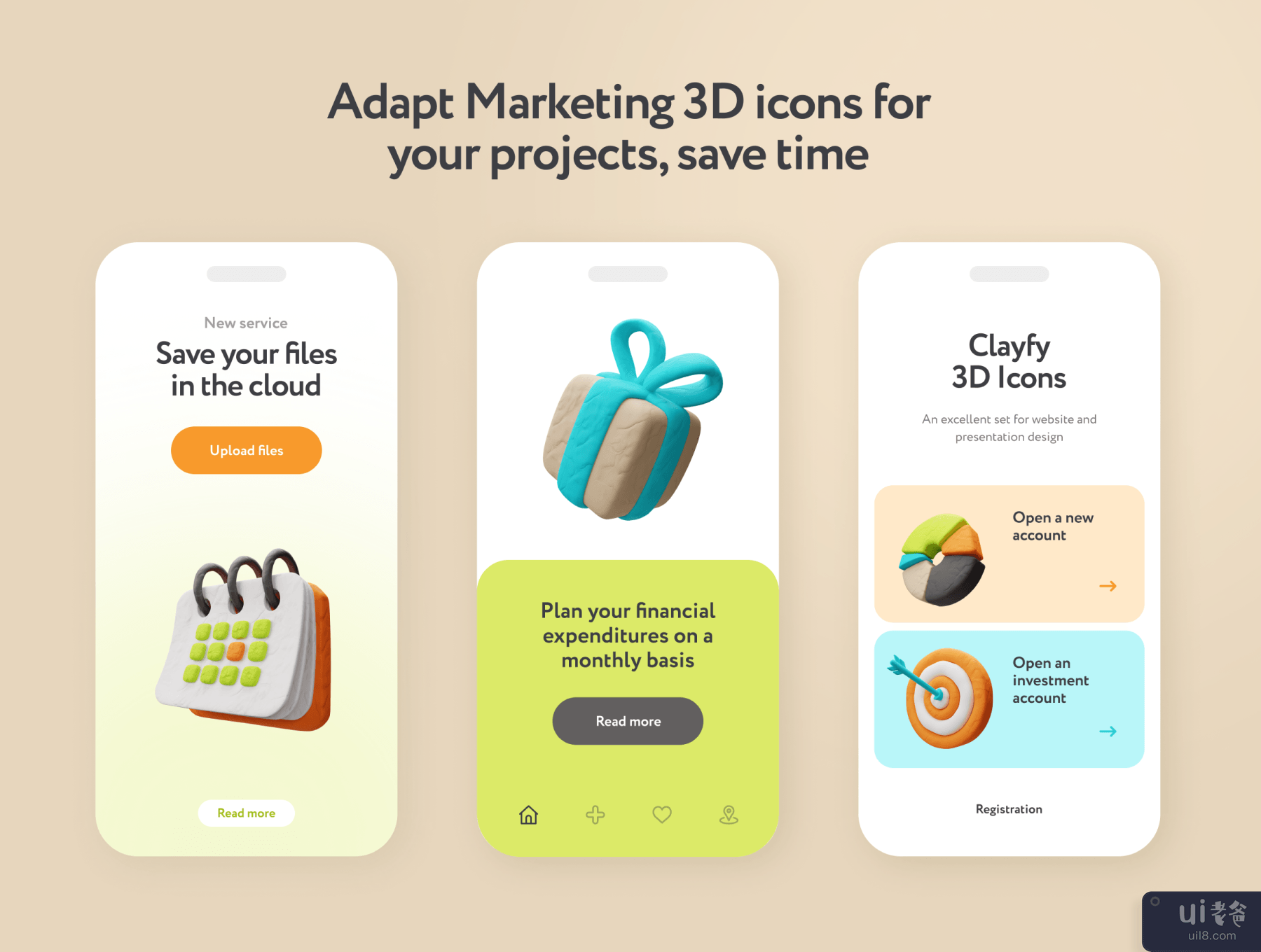 Clayfy 营销 3D 图标 (Clayfy Marketing 3D Icons)插图3