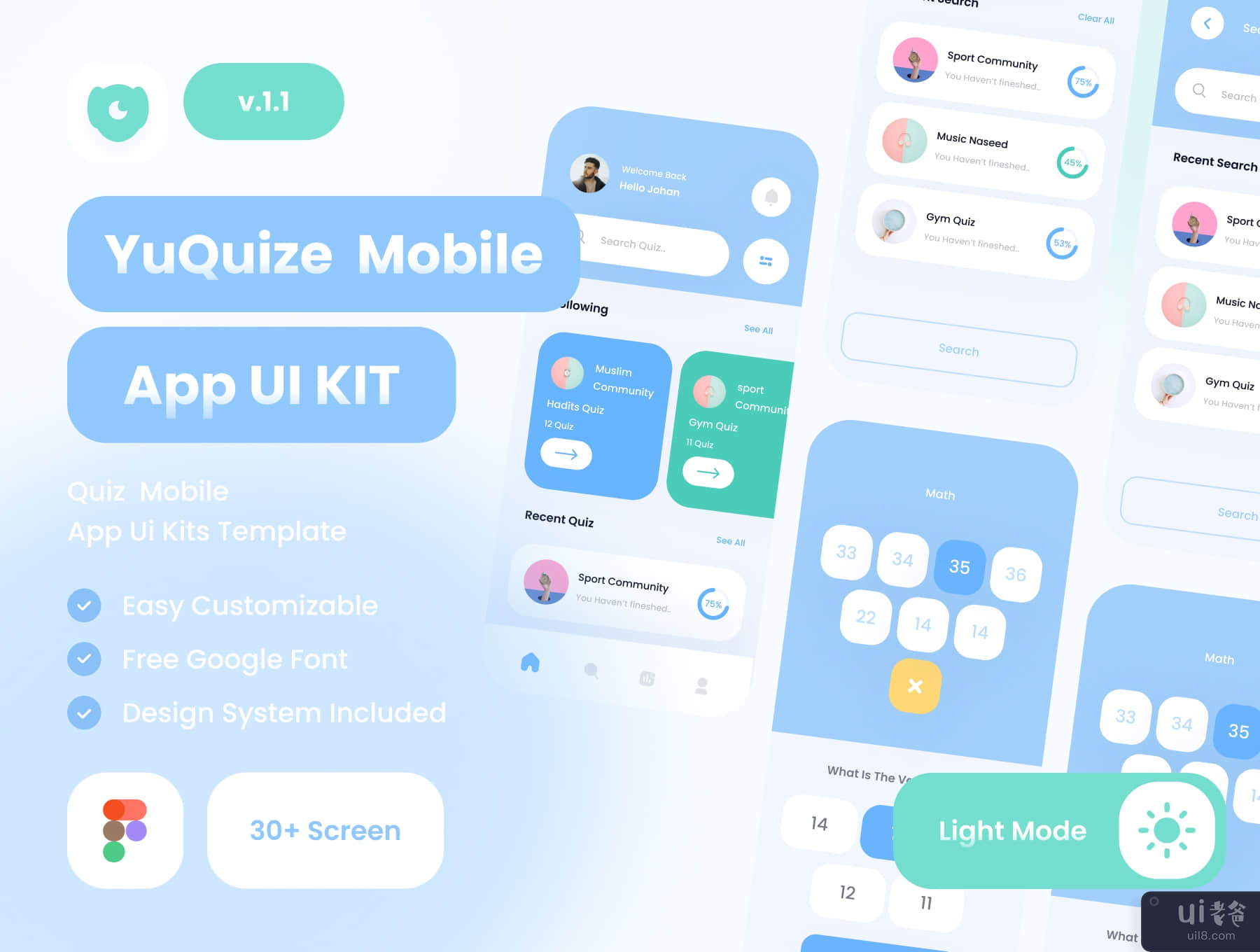 YuQuize 问答应用程序 UI 工具包 (YuQuize Quiz App UI Kit)插图5