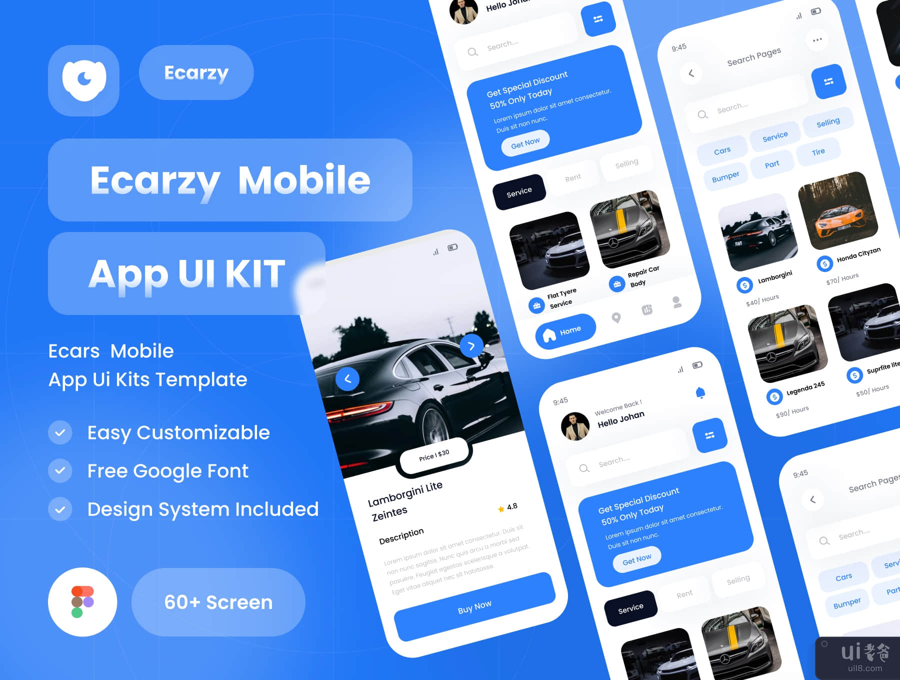 Ecarzy - 汽车市场现代应用程序 UI 工具包 (Ecarzy - Car Marketplace Modern App UI Kit)插图5