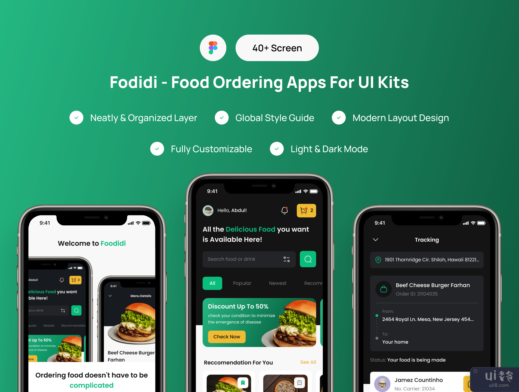 Fodidi - 适用于 UI 套件的订餐应用程序 (Fodidi - Food Ordering Apps For UI Kits)插图5