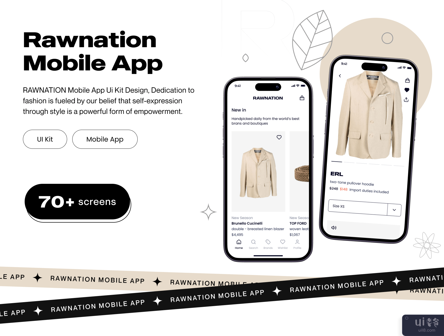 RAWNATION 移动应用程序用户界面套件设计 (RAWNATION Mobile App Ui Kit Design)插图7