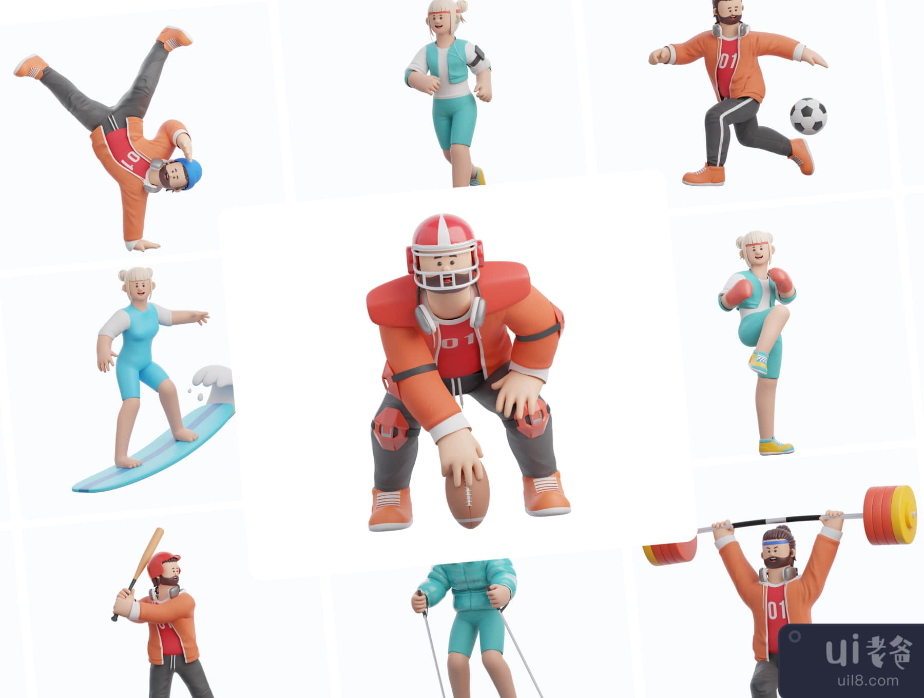 三维人物运动包 (3D Character Sports Pack)插图6