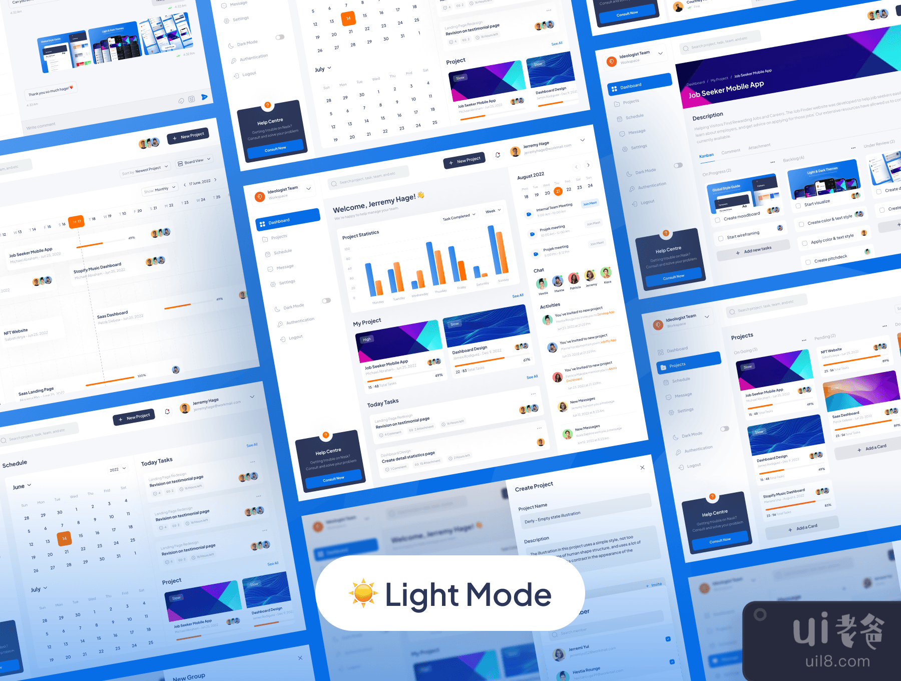 Nask - 项目管理仪表板 (Nask - Project Management Dashboard)插图4