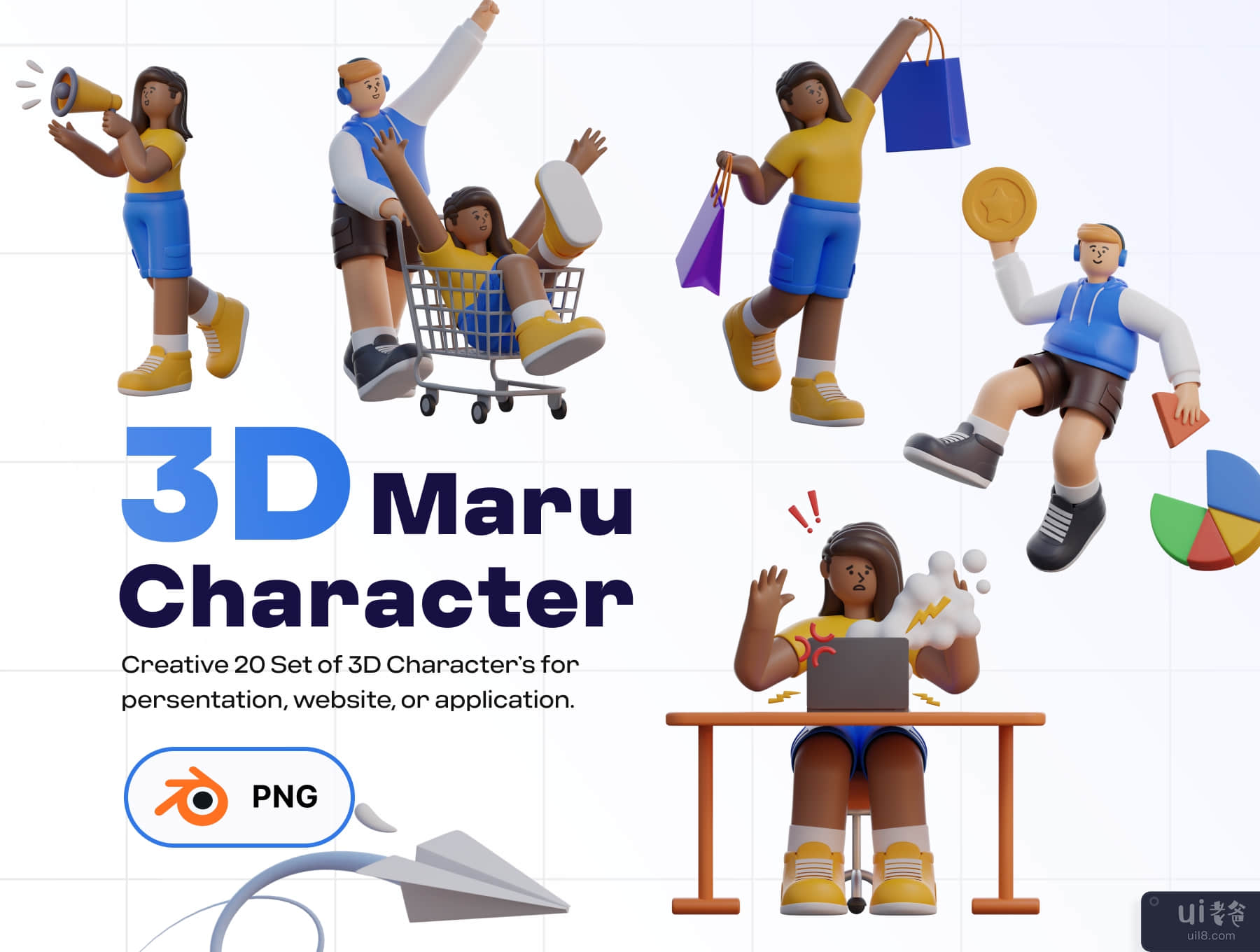 丸 3D 角色 (Maru 3D Characters)插图7