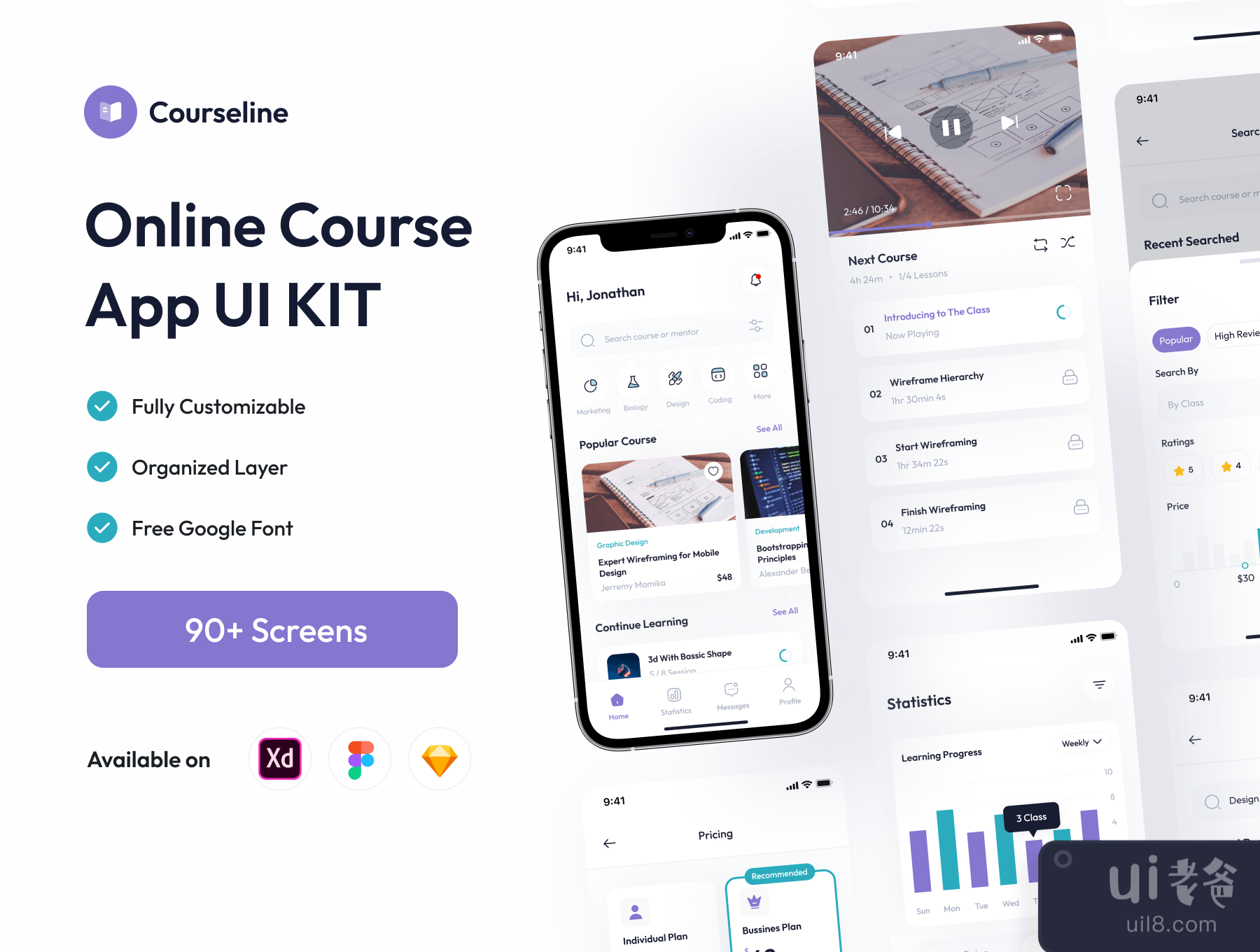 Courseline - 在线课程应用程序 (Courseline - Online Course App)插图