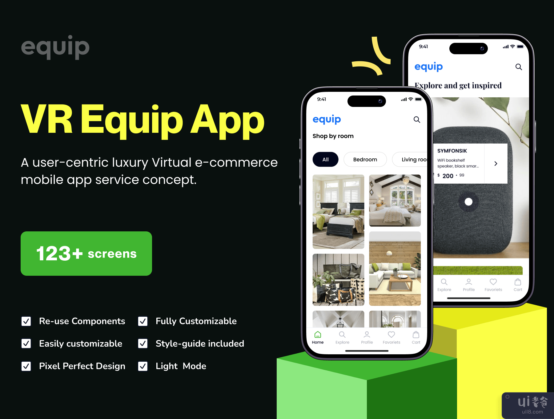 装备应用程序 UI 套件设计 (Equip App Ui Kit Design)插图7