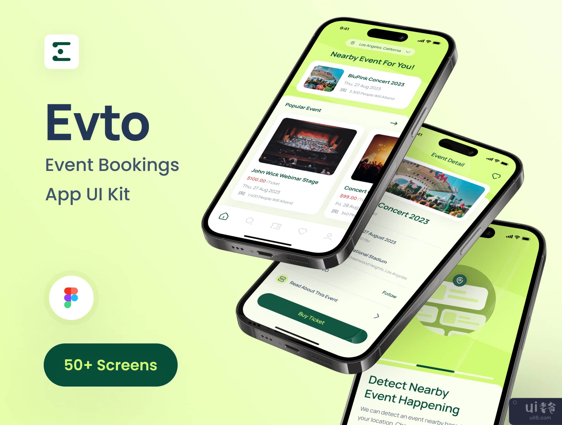 Evto - 活动预订应用程序 UI 工具包 (Evto - Event Bookings App UI Kit)插图7