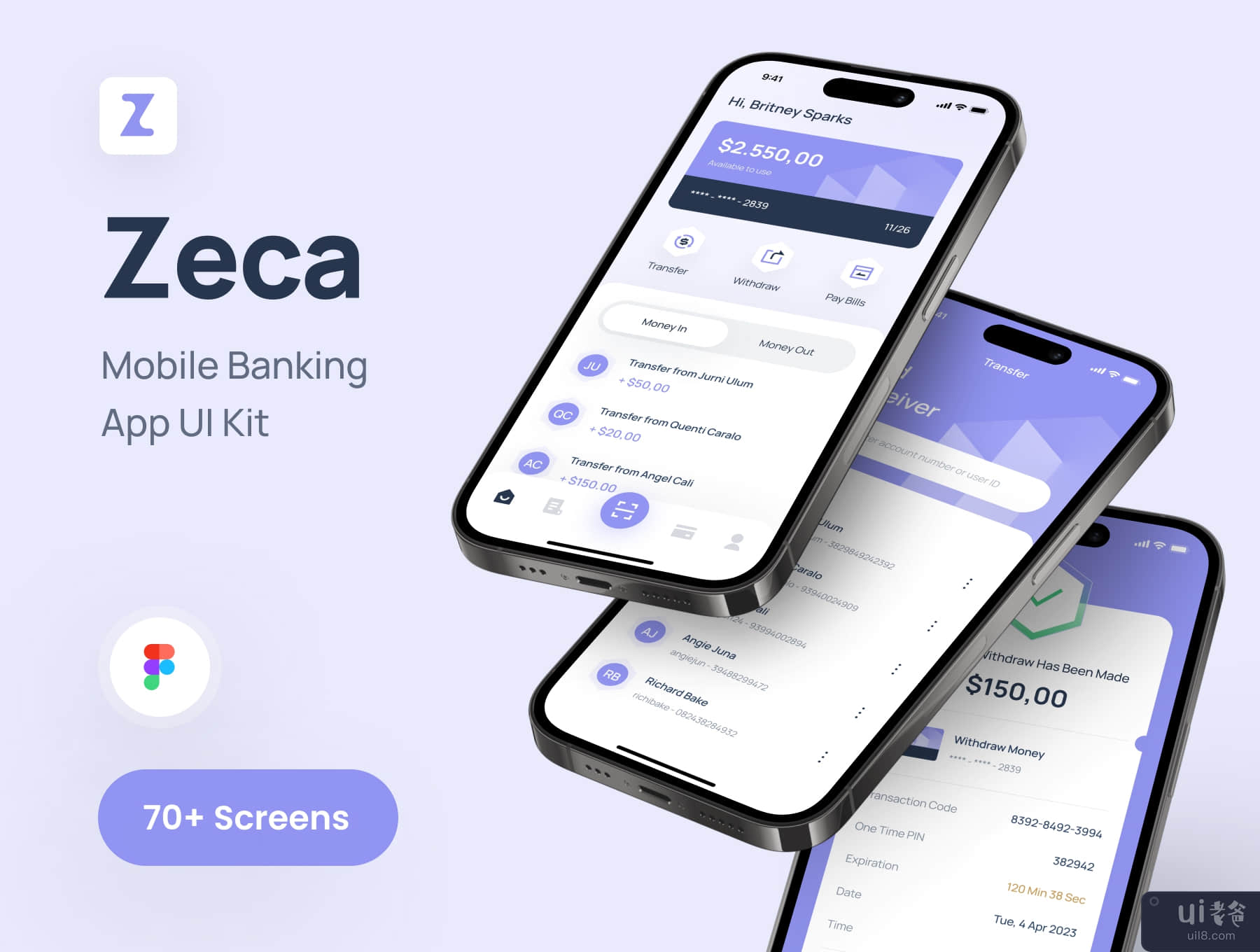 Zeca - 移动银行应用程序 UI 工具包 (Zeca - Mobile Banking App UI Kit)插图7