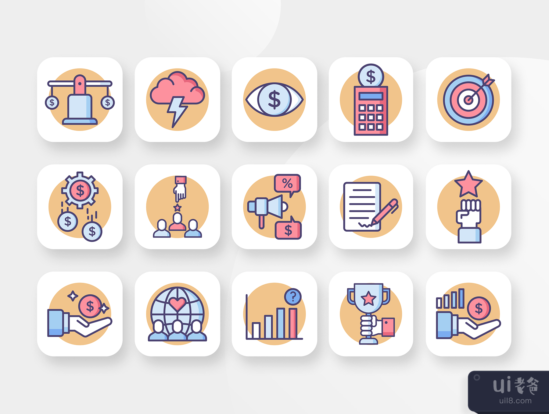 30个动画商业图标 (30 Animated Business Icons)插图2