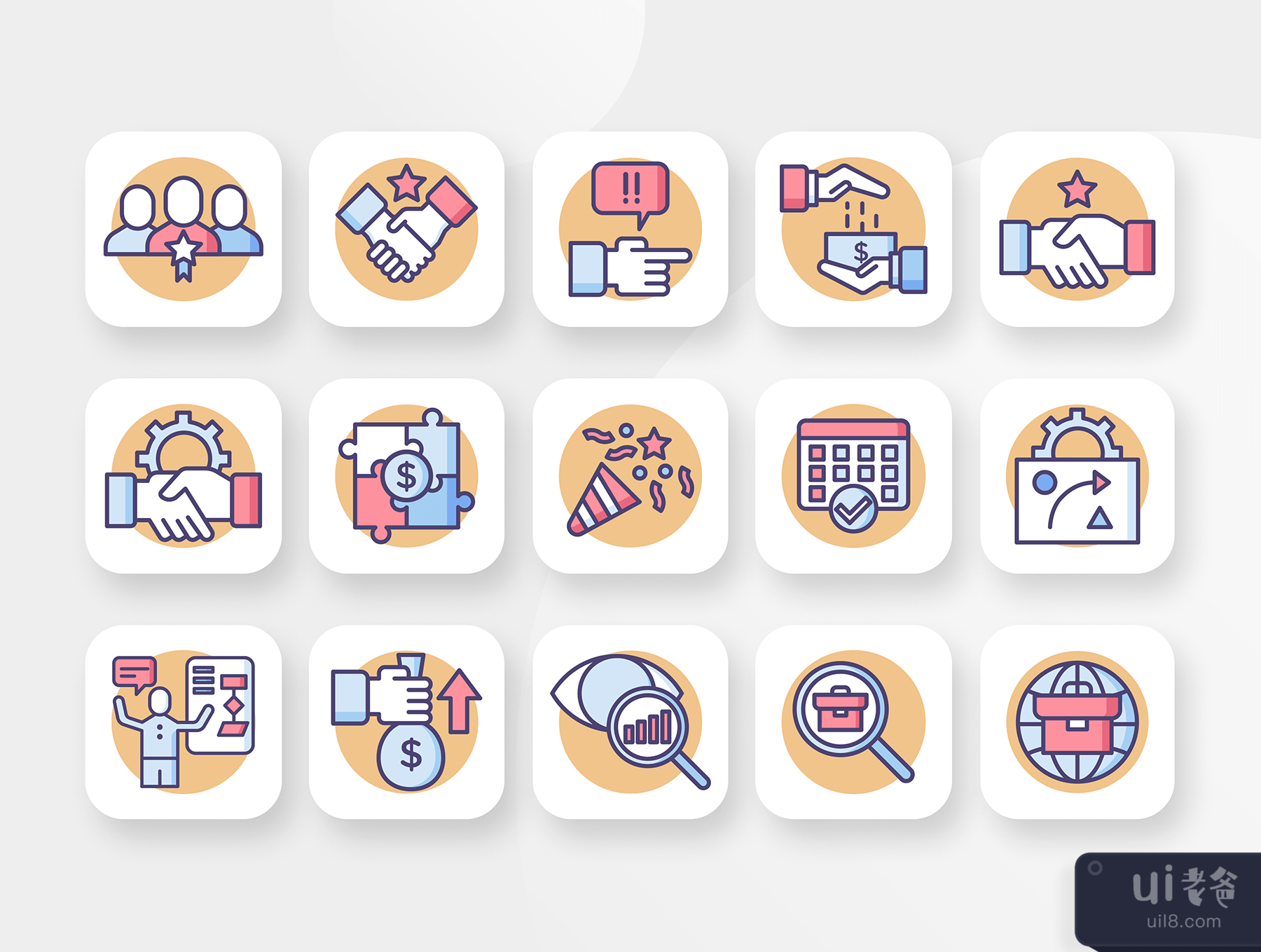 30个动画商业图标 (30 Animated Business Icons)插图3