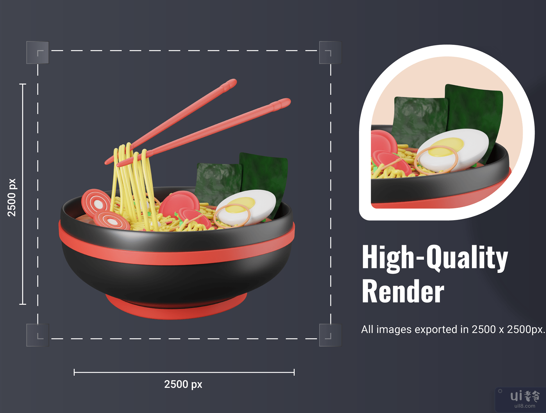 30 个 3D 食品和餐饮图标插图 (30 3D Food & Meals Icons Illustration)插图4