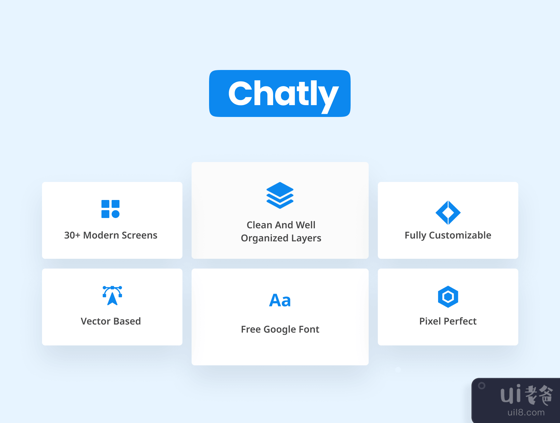 Chatly - 社交媒体应用程序UI套件 (Chatly - Social Media App UI Kit)插图2