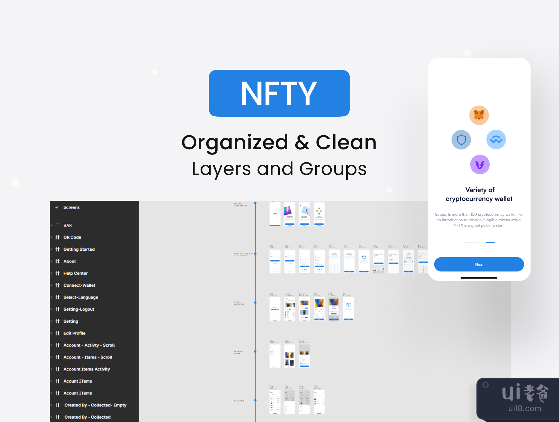 NFTY - NFT市场应用UI KIT (NFTY - NFT Market App UI KIT)插图2
