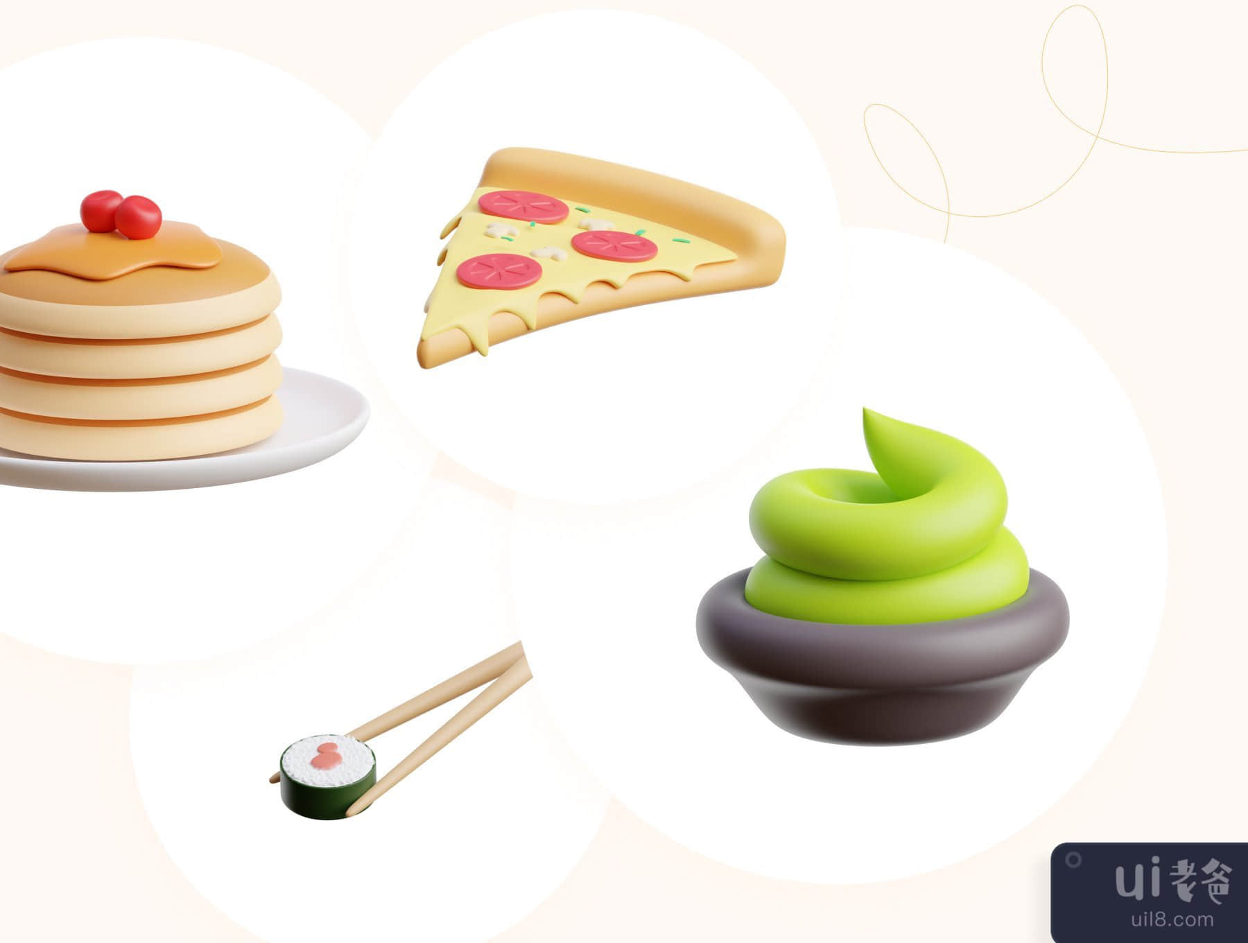 食品&饮料3D图标 (Food & Drink 3D Icon)插图3
