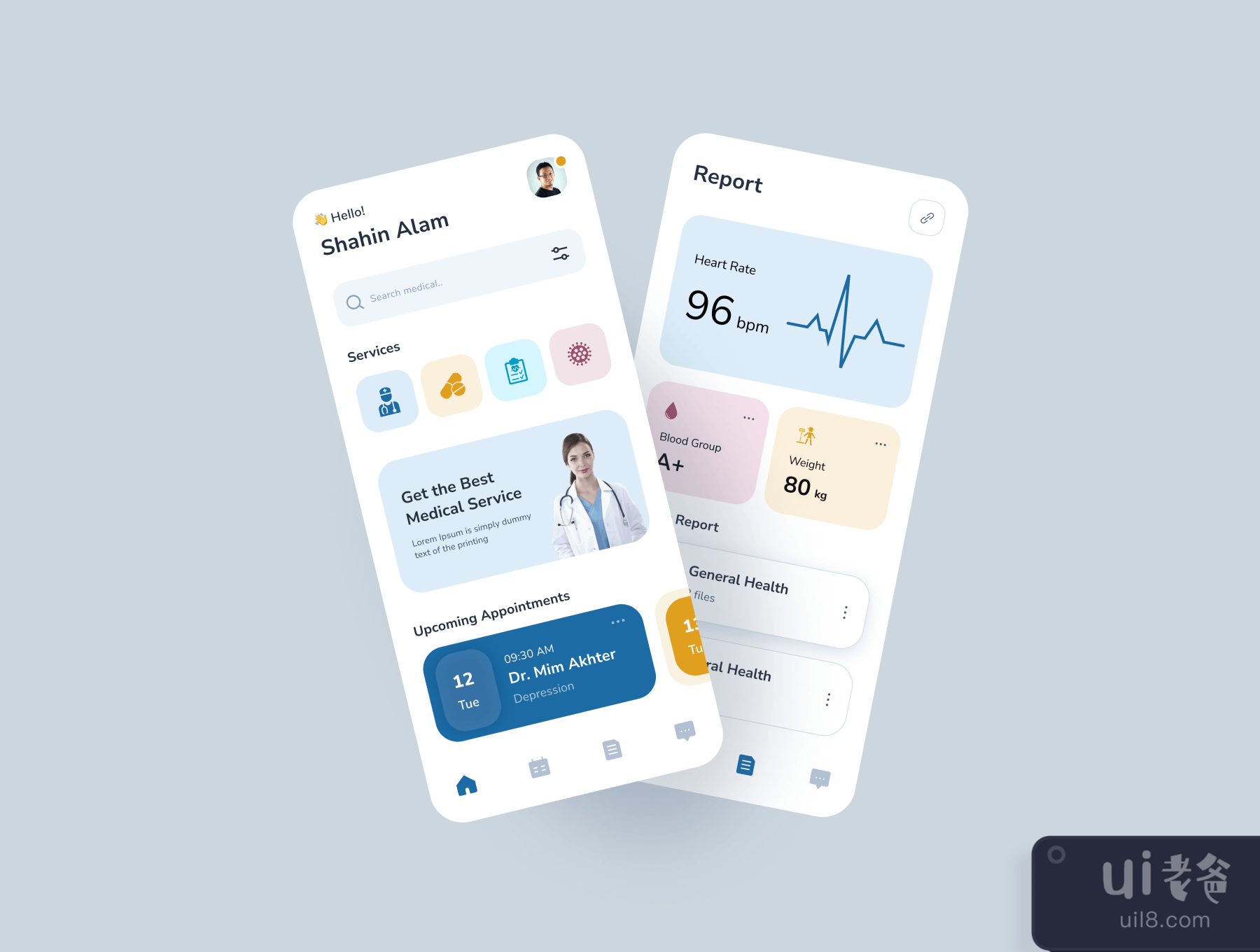 Nafa - 医疗应用设计 (Nafa - Medical App Design)插图