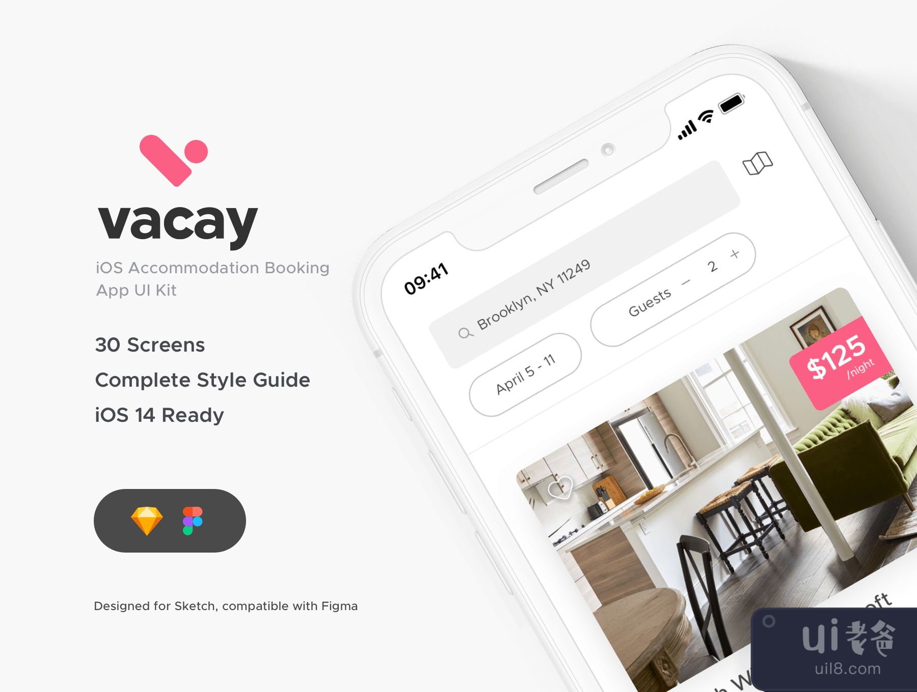 假期住宿预订UI套件 (Vacay Accommodation Booking UI Kit)插图4