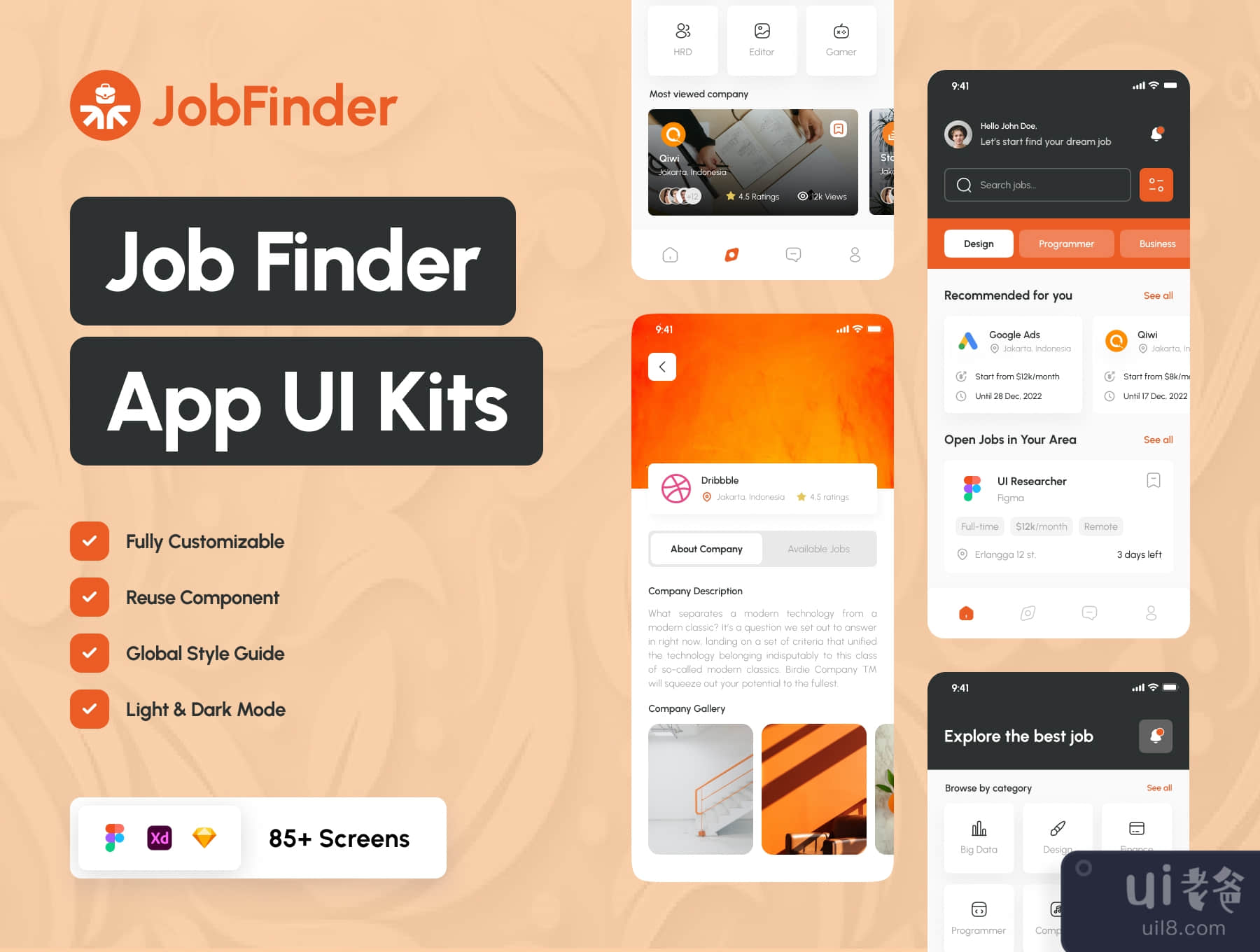 工作搜索移动应用程序 (Job Finder Mobile App)插图