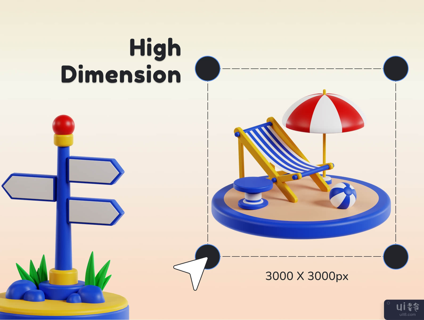 旅行和假日 3D 图标包 (Travel and Holiday 3D Icon Pack)插图4