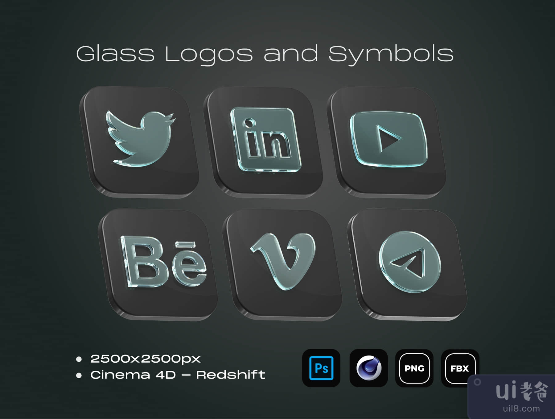 玻璃标志和符号 (Glass Logos and Symbols)插图