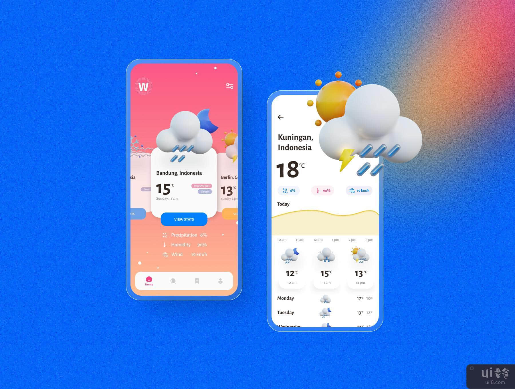 Weatheryx - 天气预报 3D 图标包 (Weatheryx - Weather Forecasts 3D Icons Pack)插图1