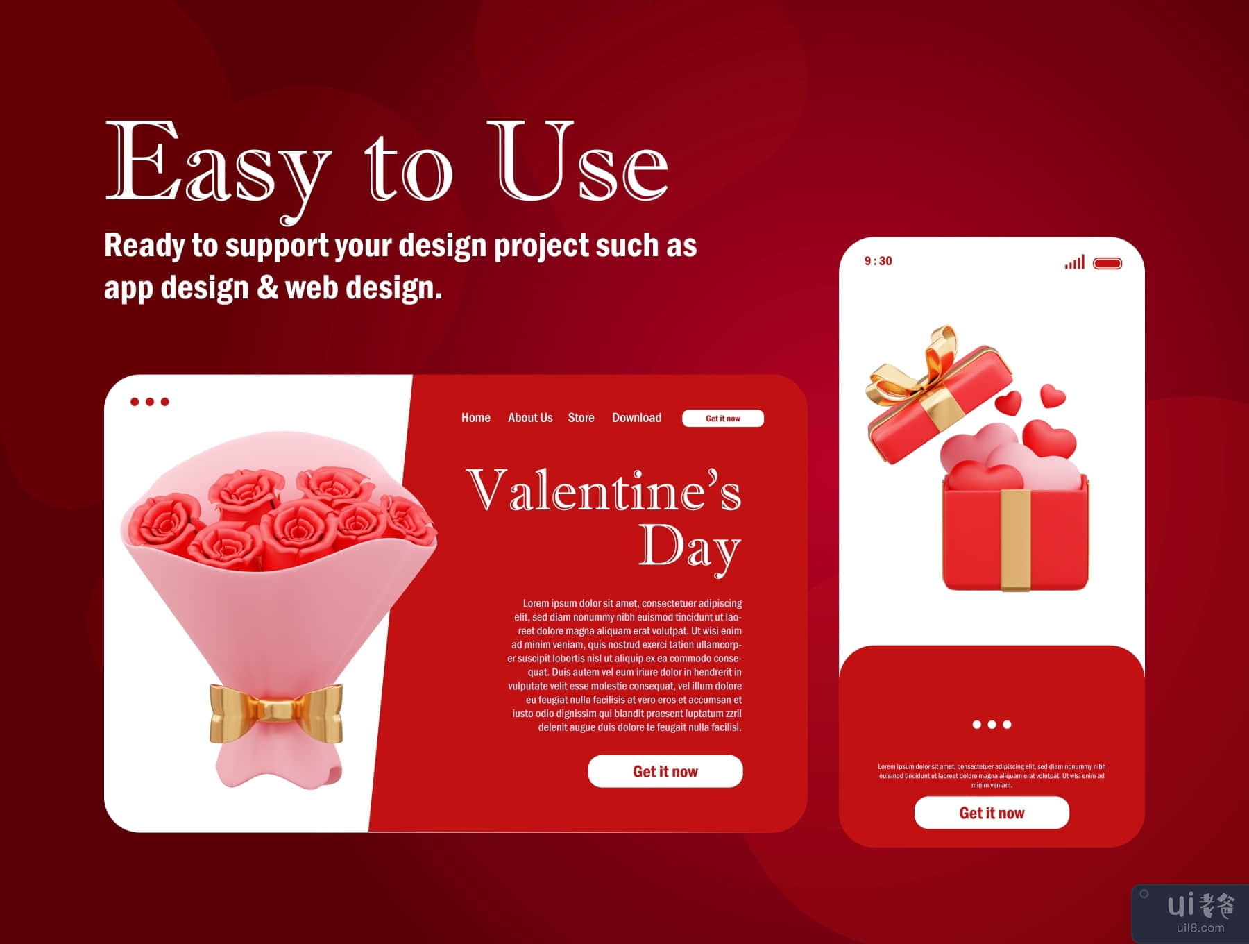 情人节 3D 资产 (Valentine's Day 3D Asset)插图2